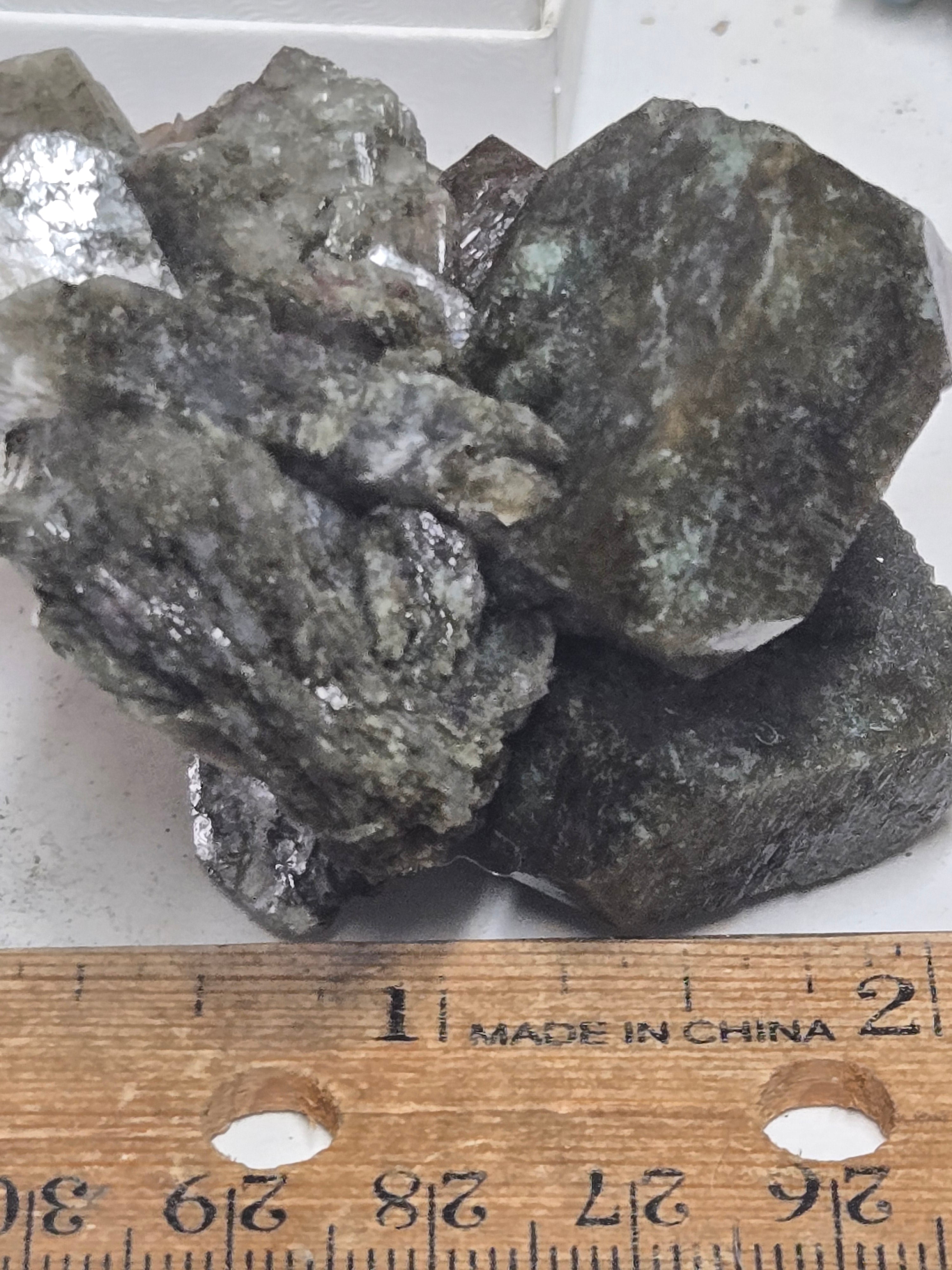 Celadonite included Apophyllite specimen