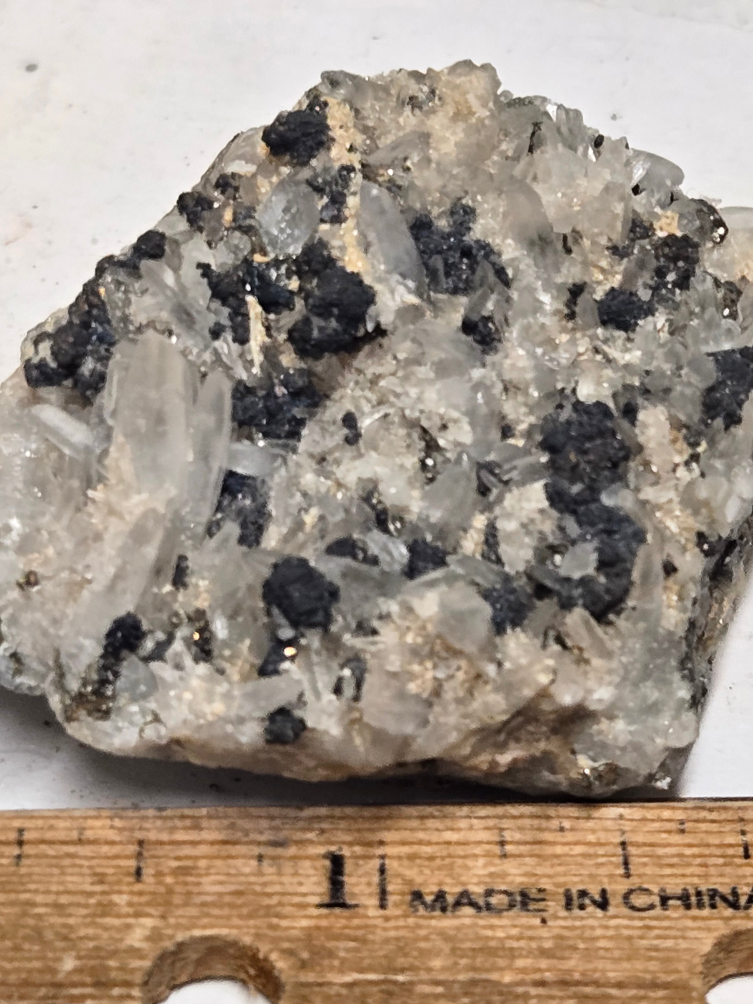 Chalcocite quartz specimen