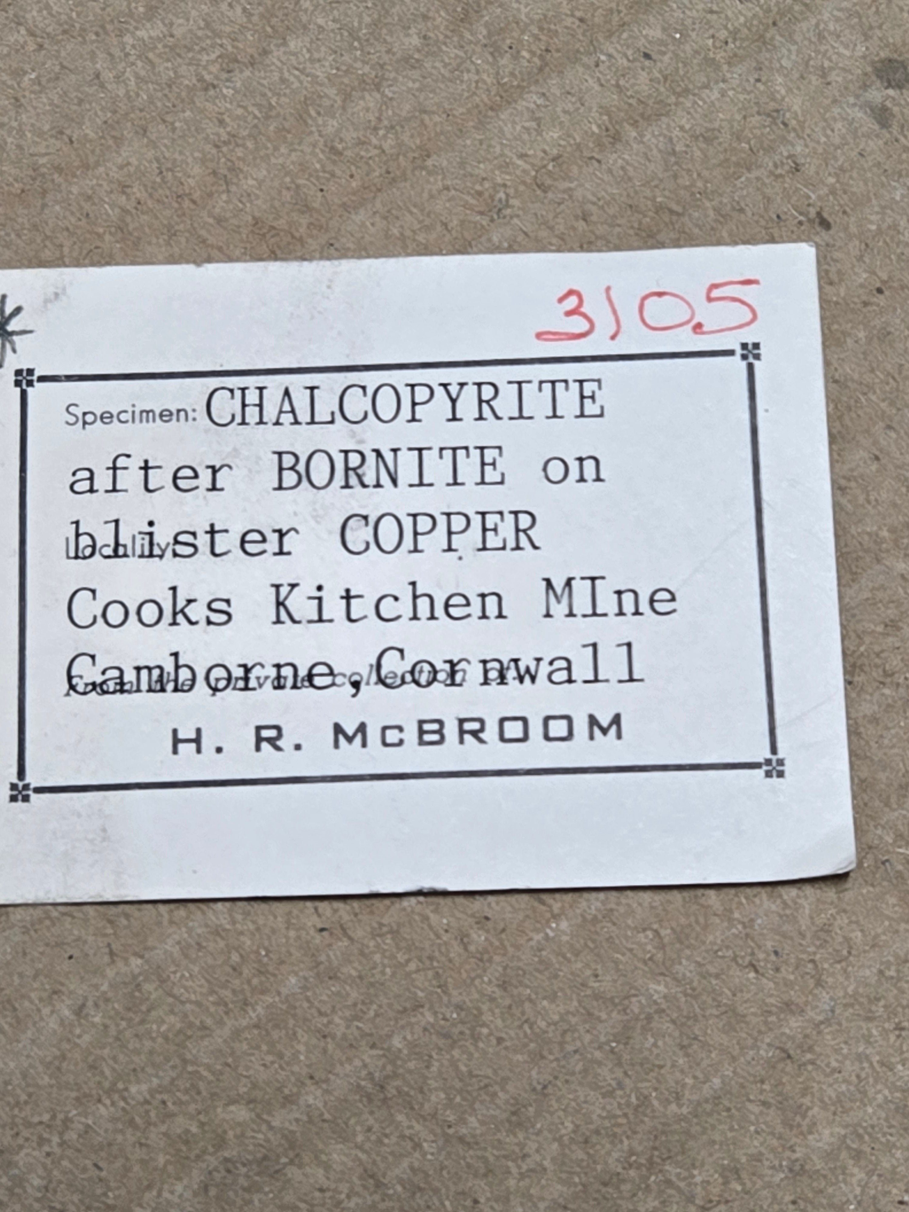 Chalcopyrite after bornite