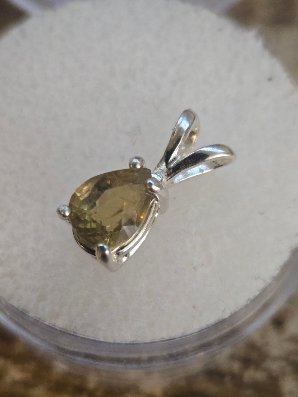 Chrysoberyl Pear pendant