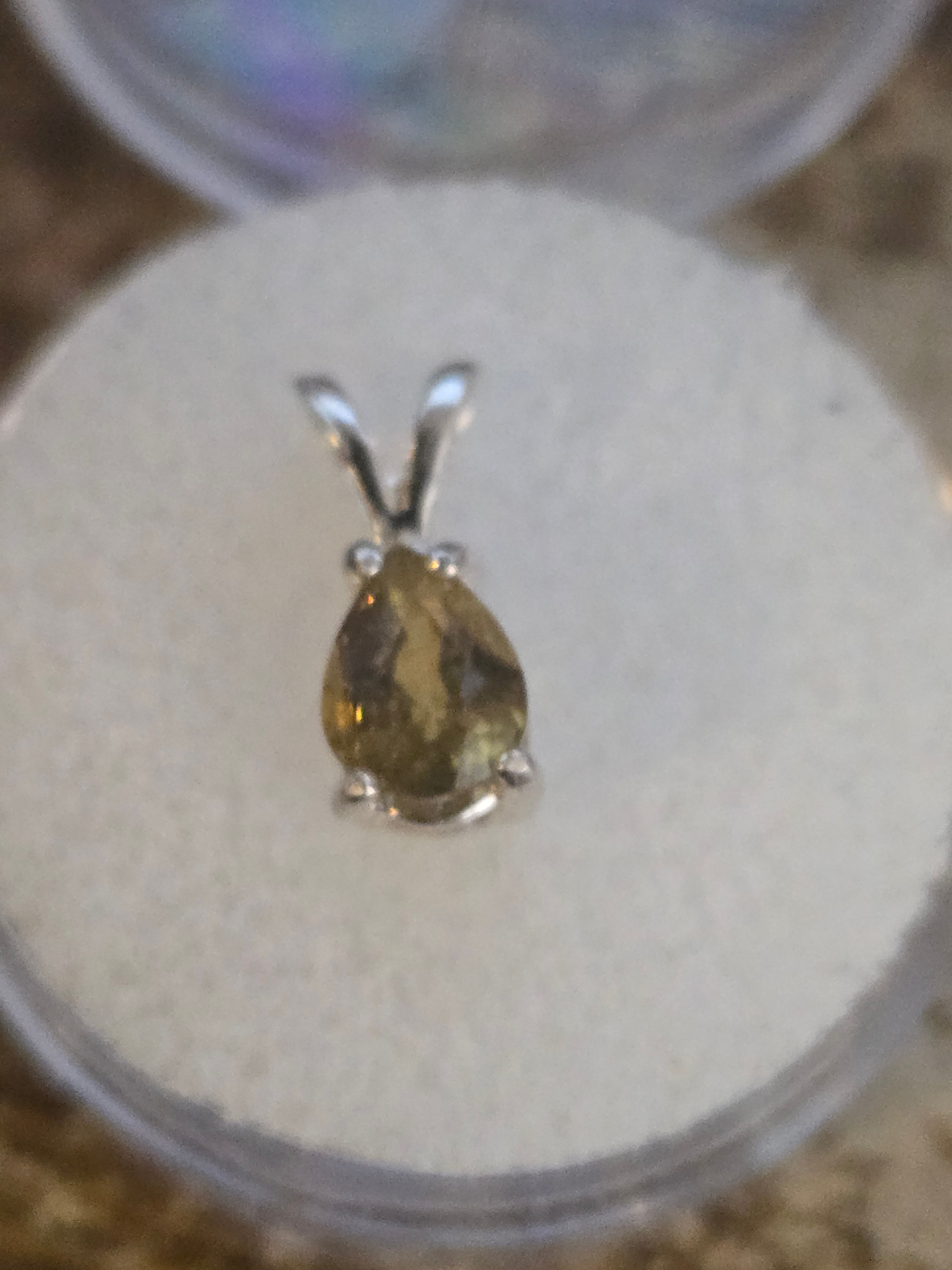 Chrysoberyl Pear pendant