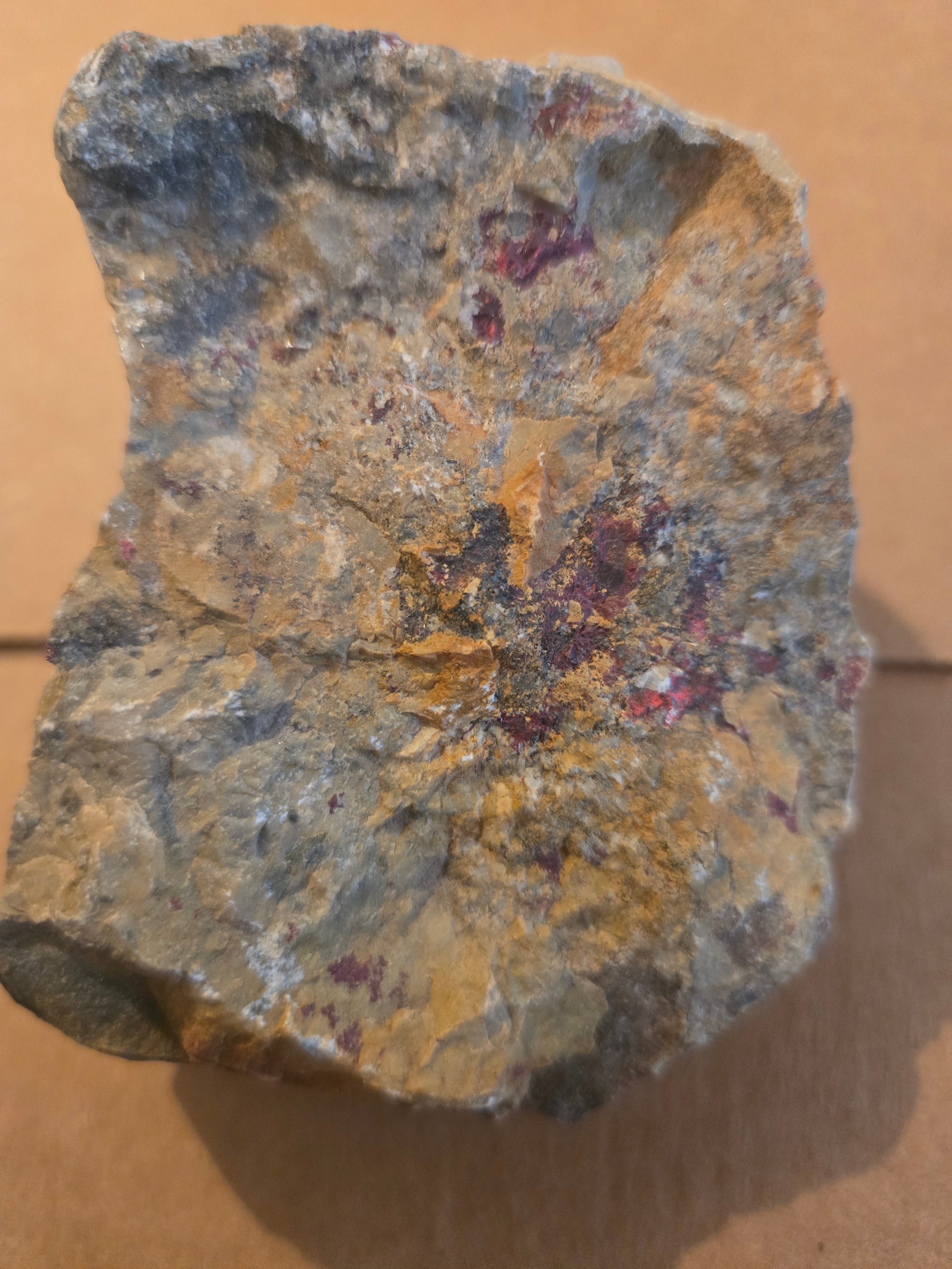 Cinnabar on dolomite