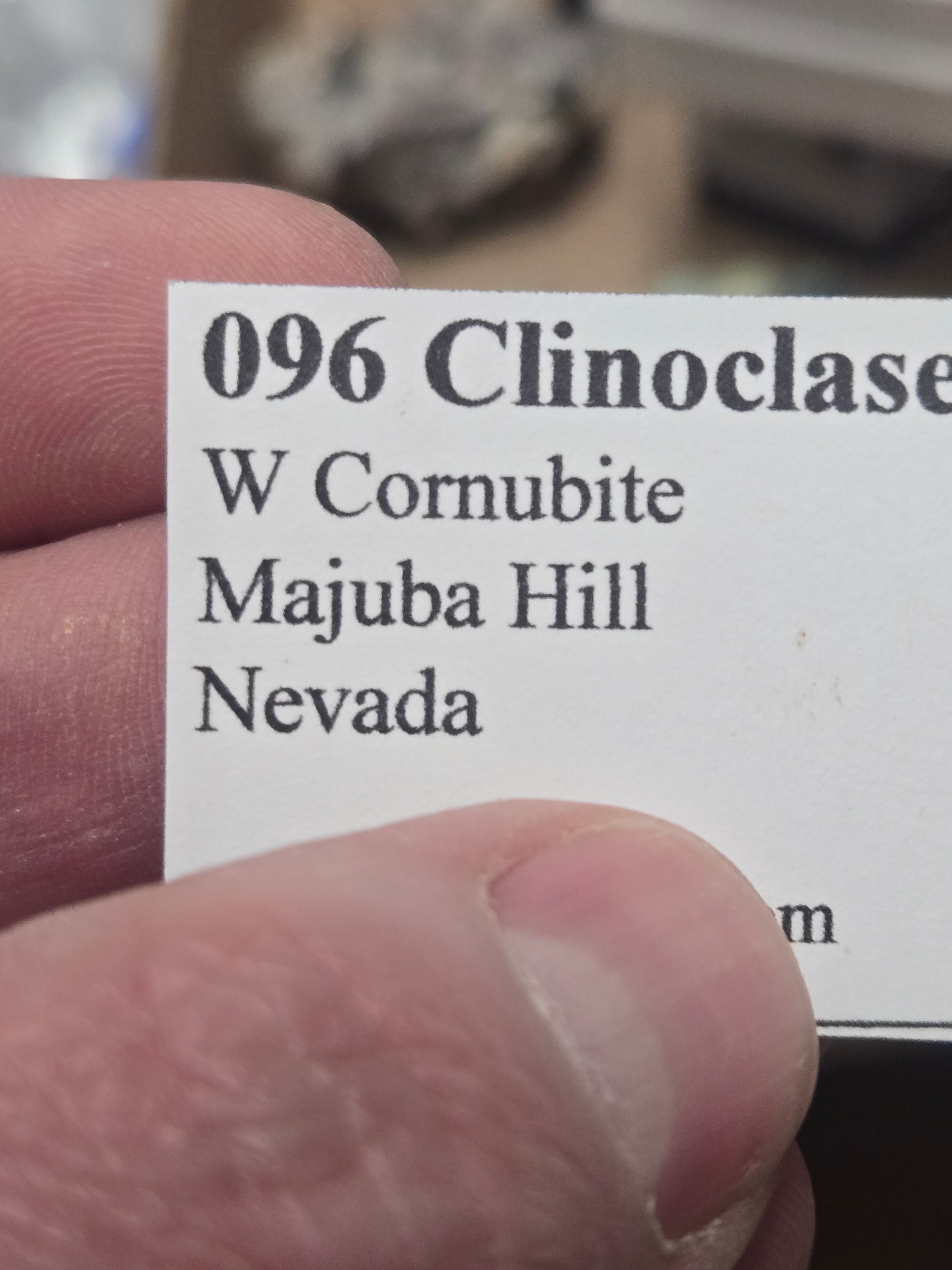 Clinoclase and cornubite