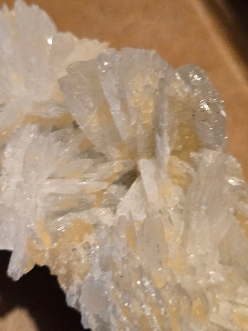 Colemanite cluster with calcite