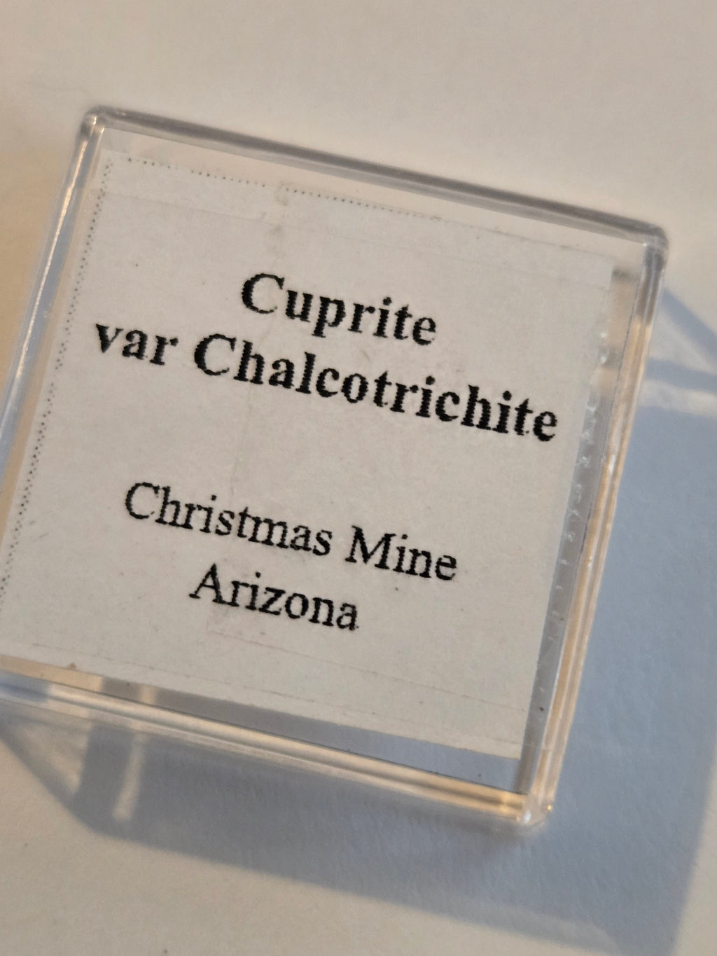 Cuprite var chalcotrichite