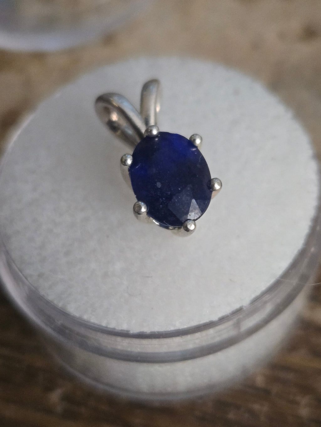 Deep Blue Sapphire Pendant