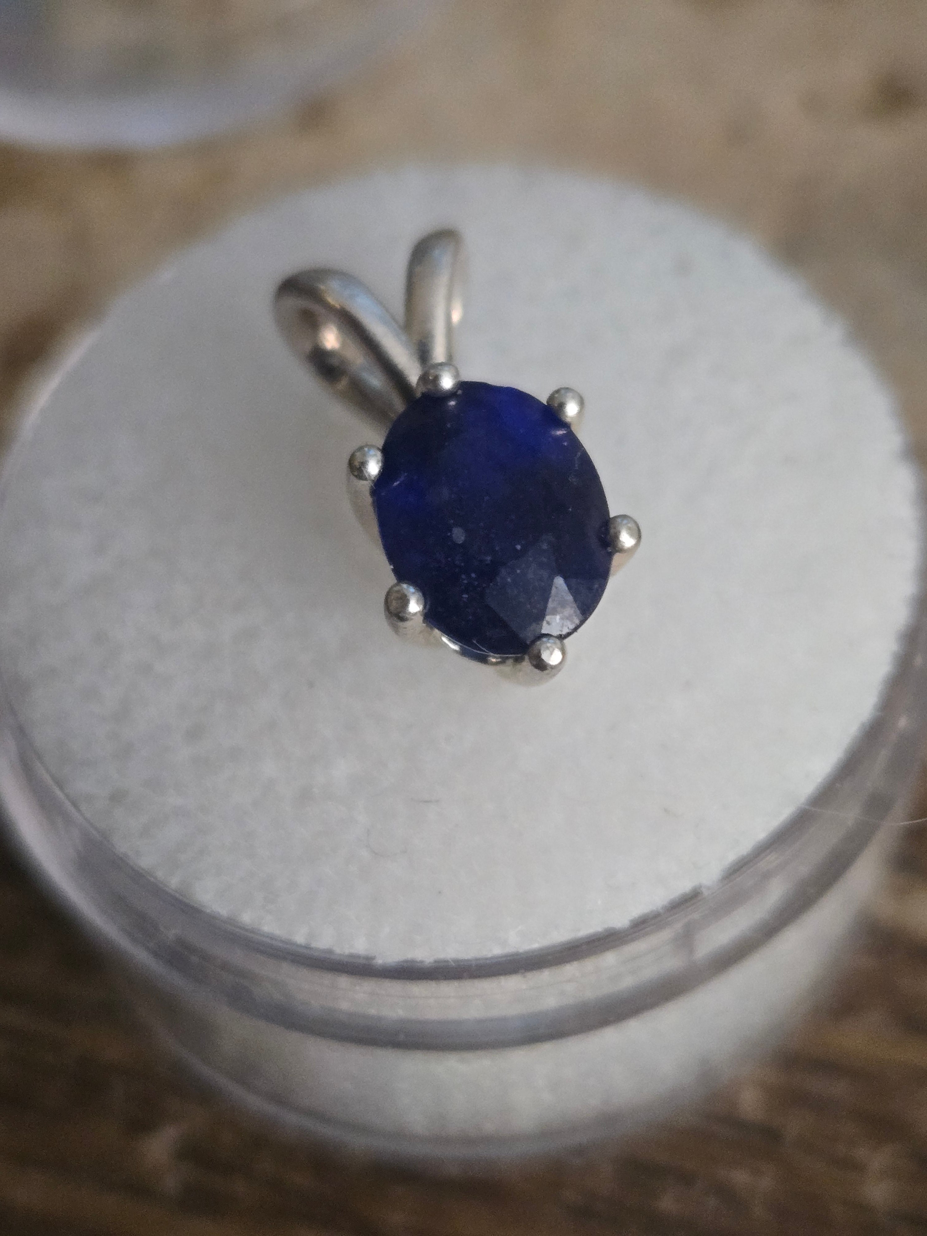 Deep Blue Sapphire Pendant