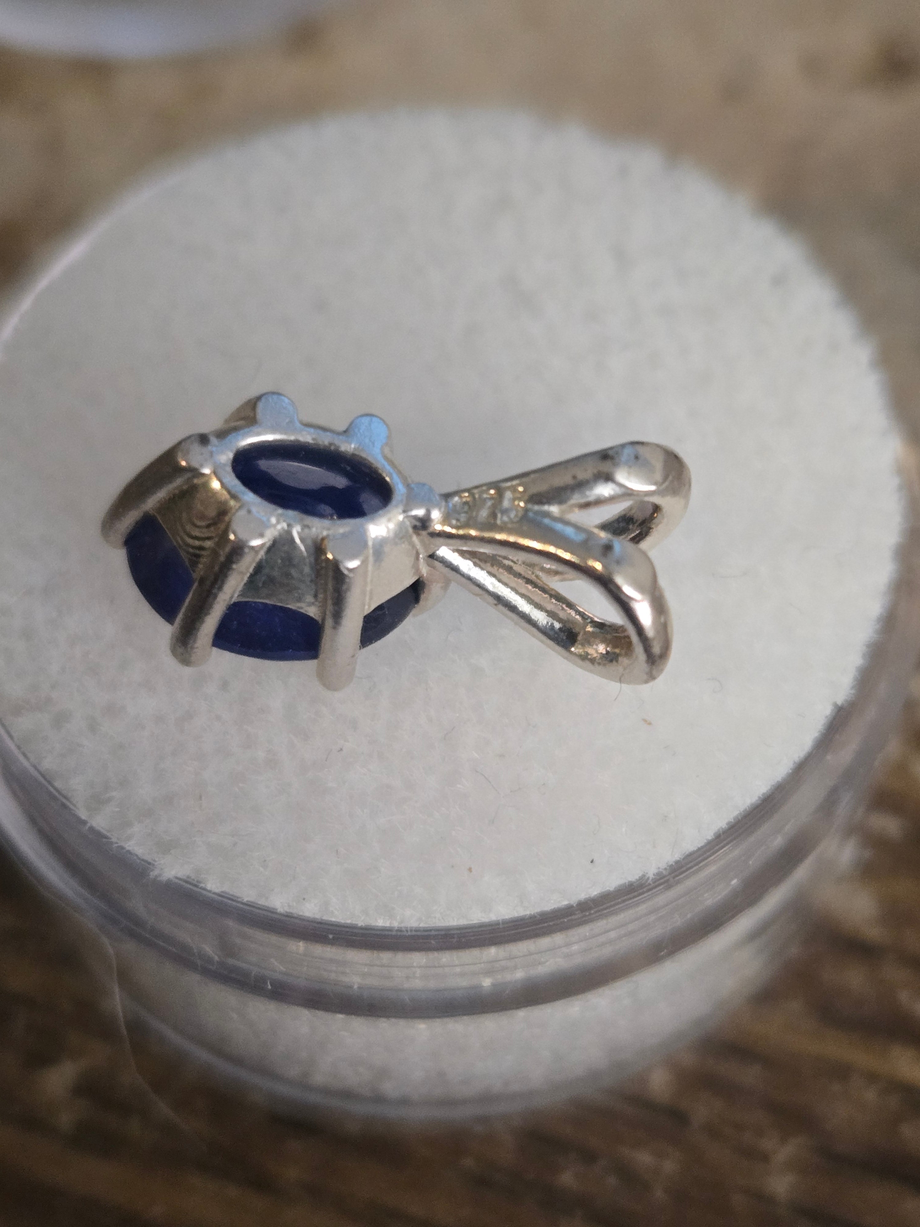 Deep Blue Sapphire Pendant