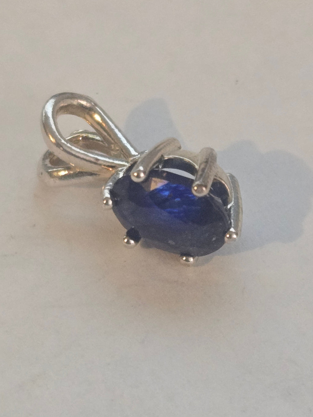 Deep Blue Sapphire Pendant