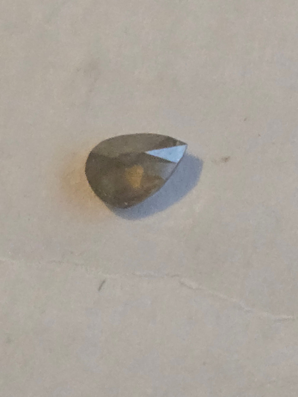 Diamond pear cut gemstone