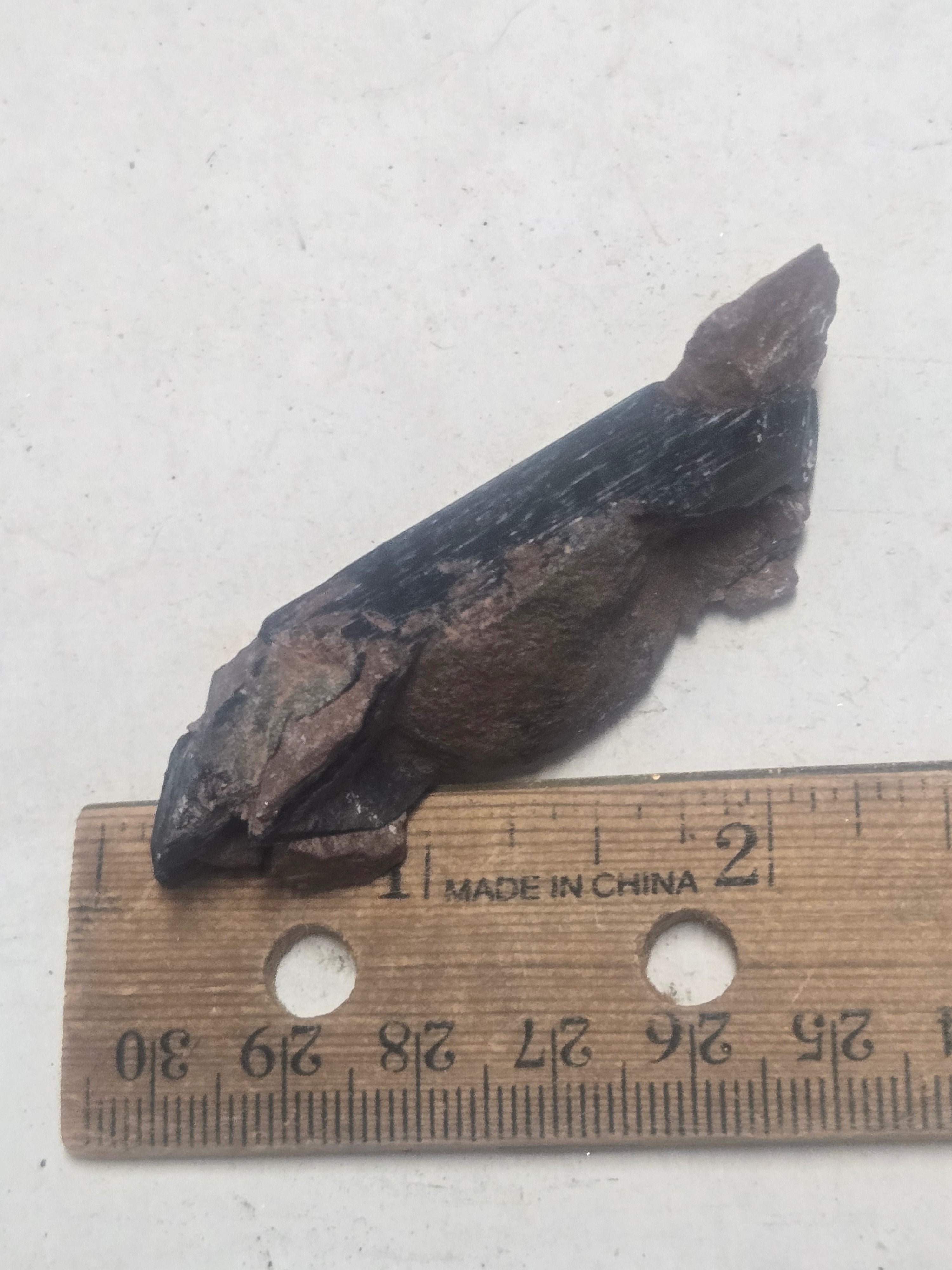 Double Terminated Vivianite specimen