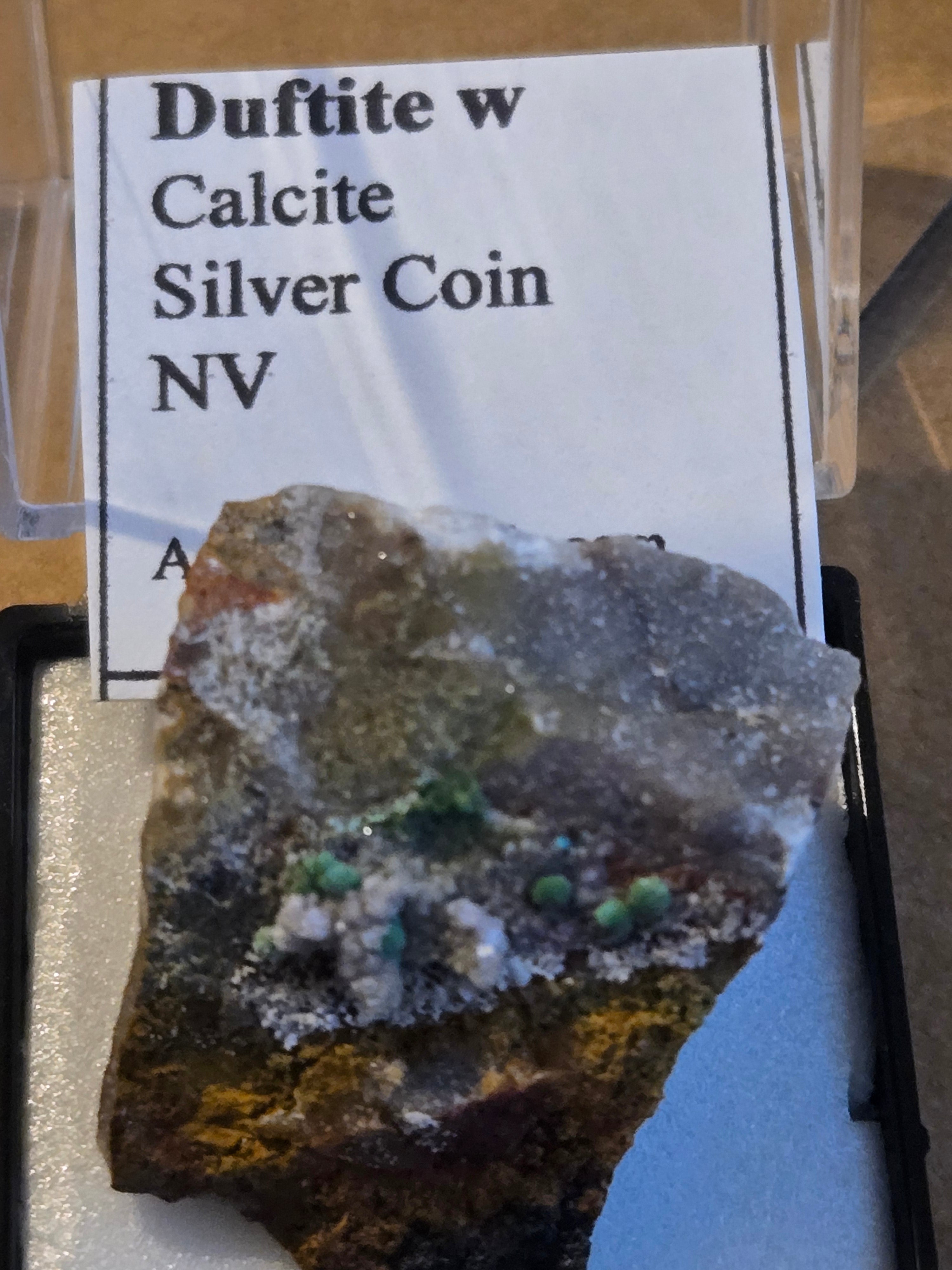 Duftite w calcite