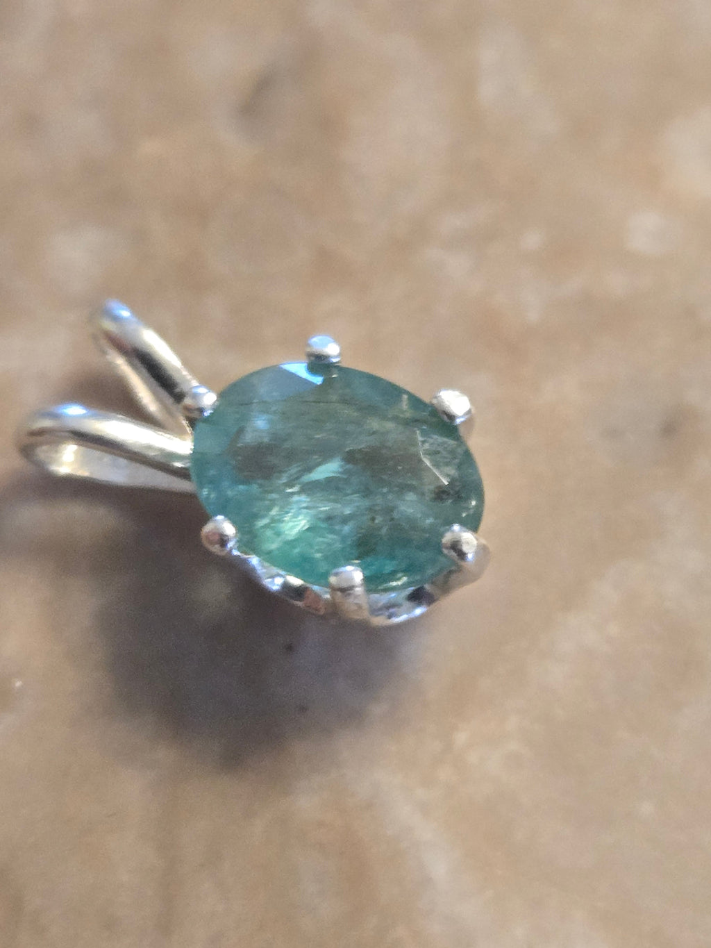 Emerald Zambia pendant
