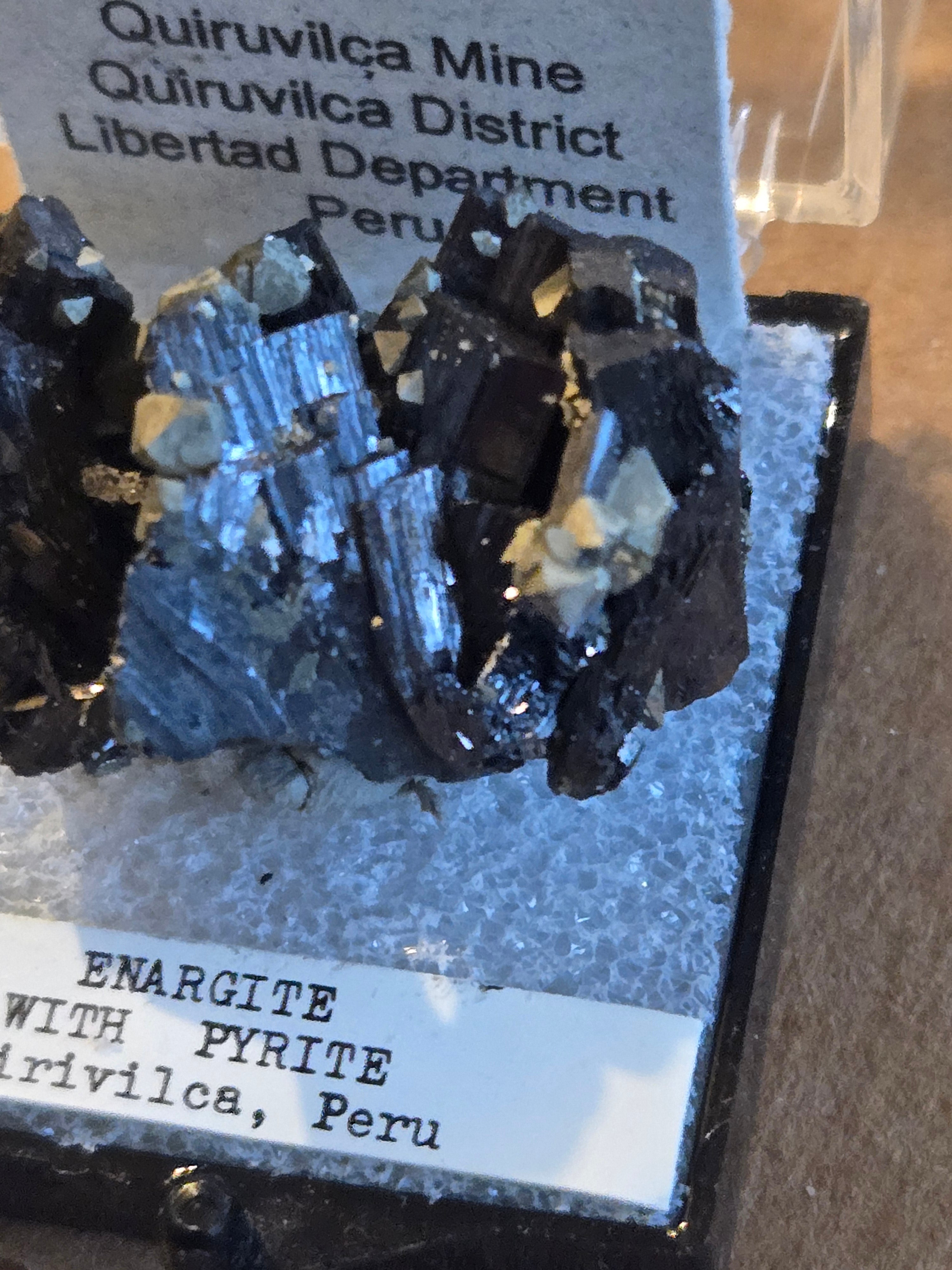Enargite crystals