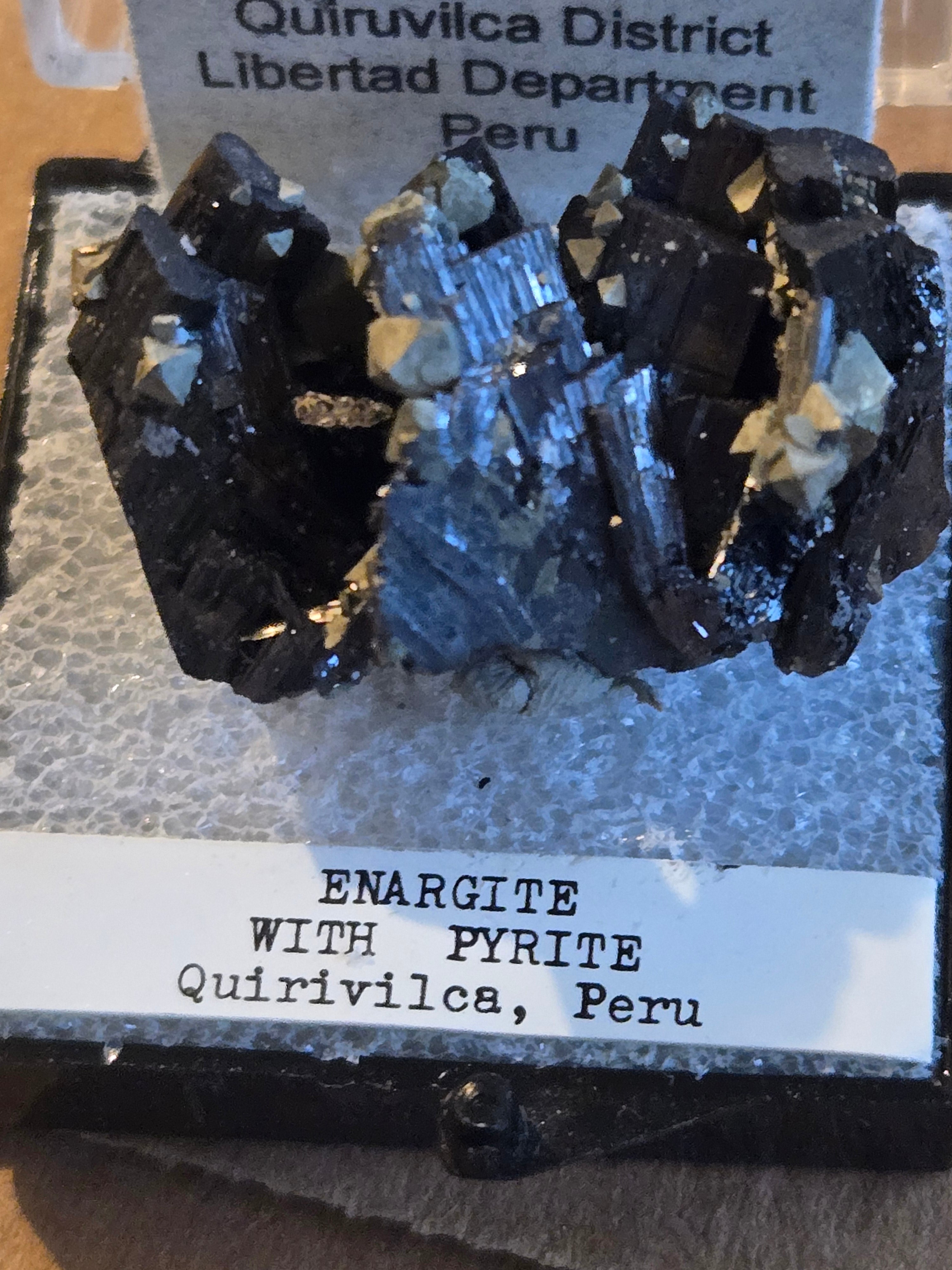Enargite crystals