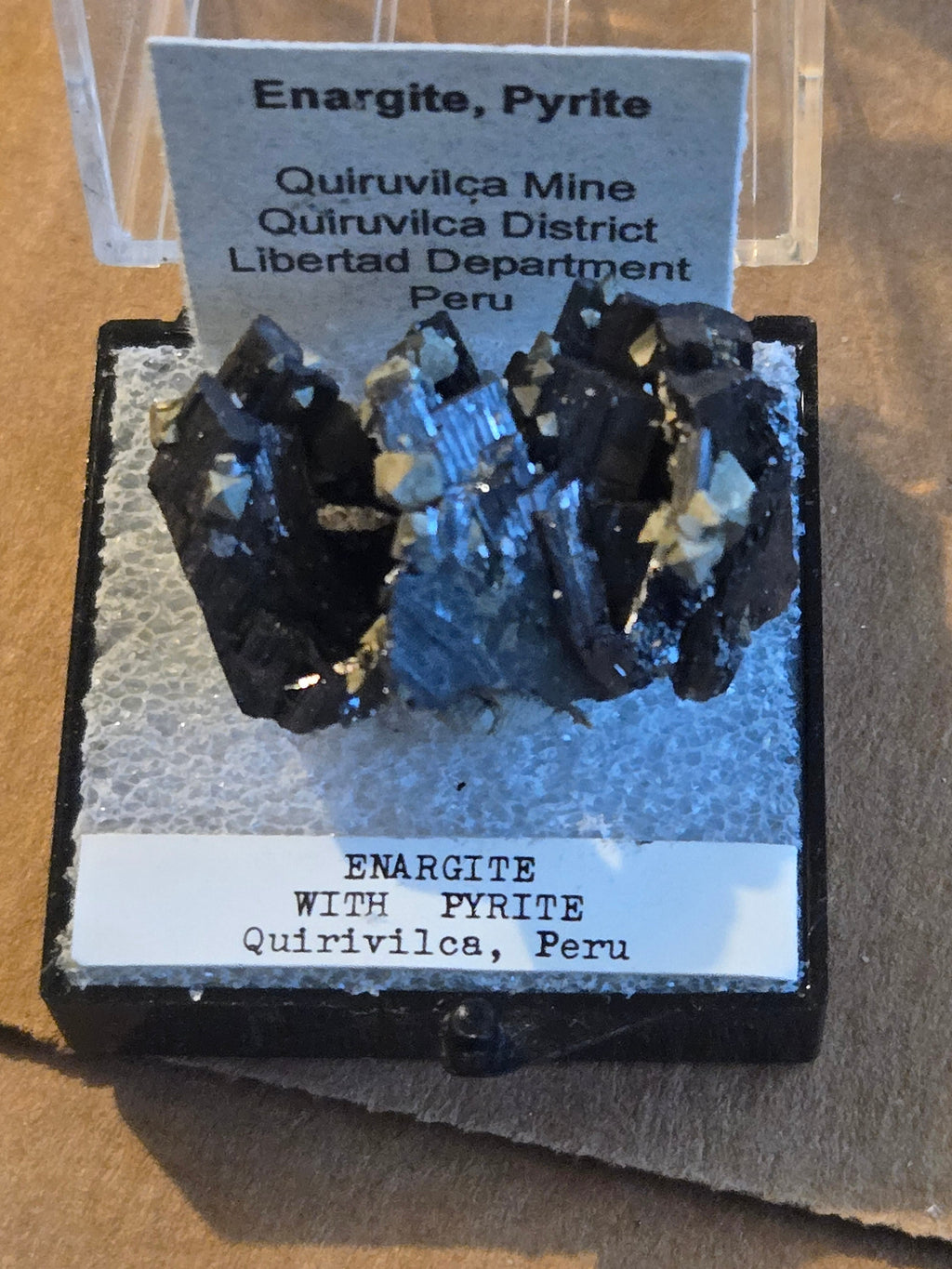 Enargite crystals