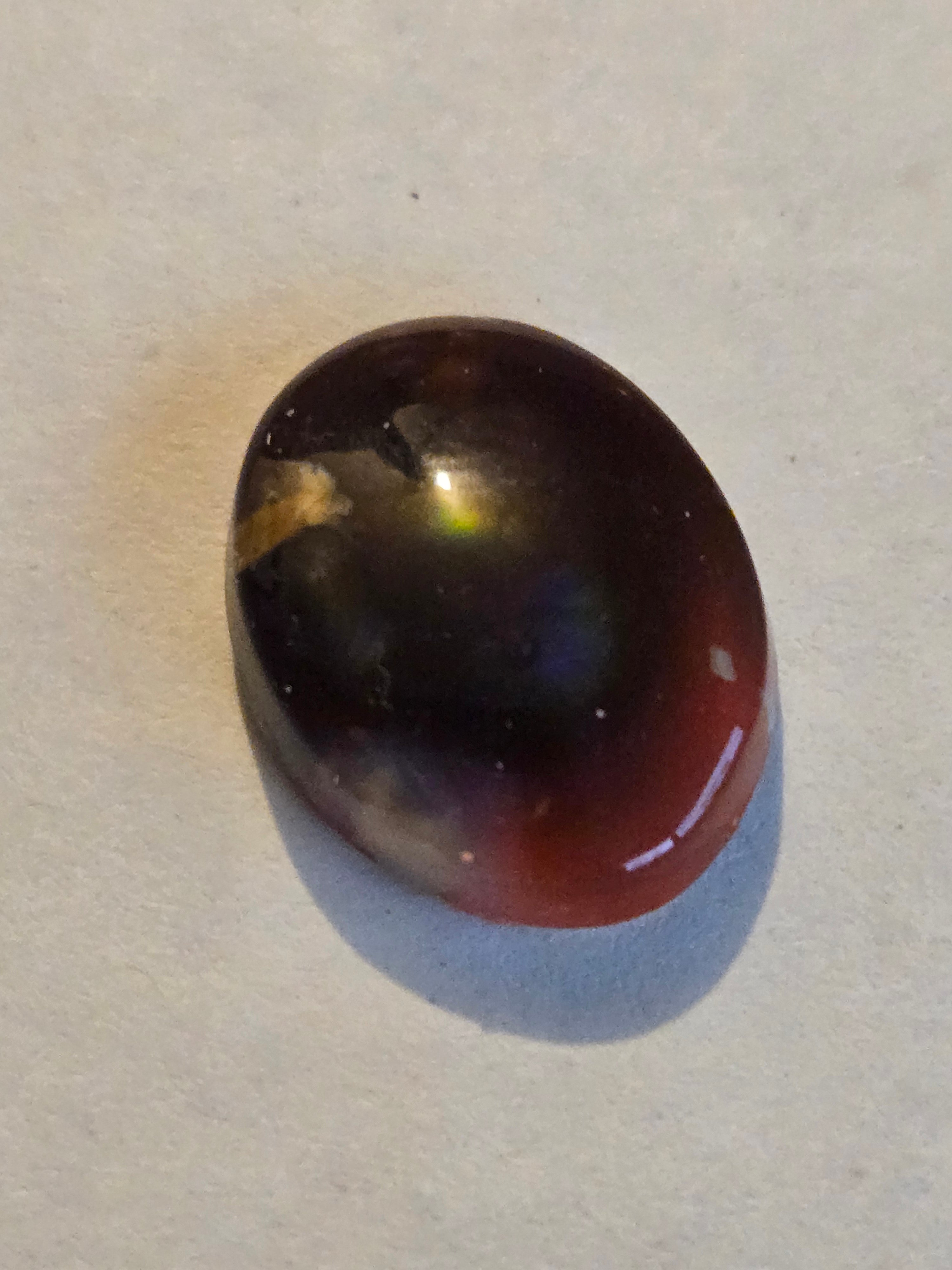 Fire agate cabochon