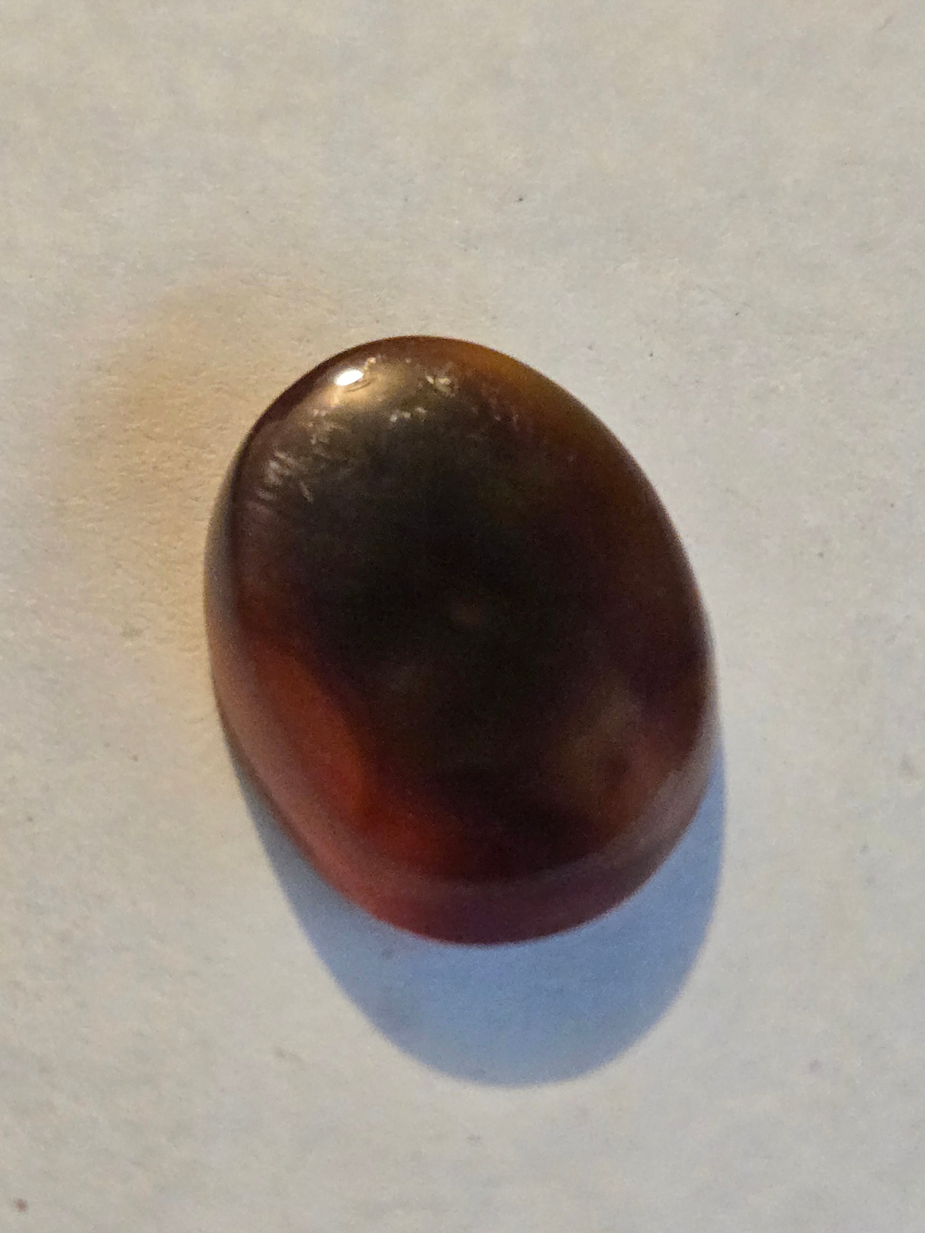 Fire agate cabochon