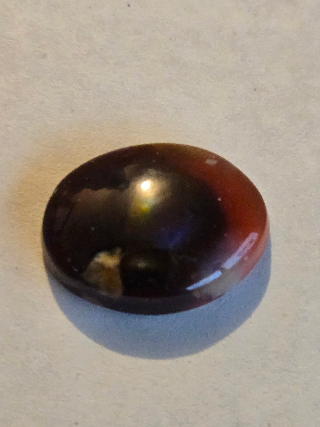 Fire agate cabochon