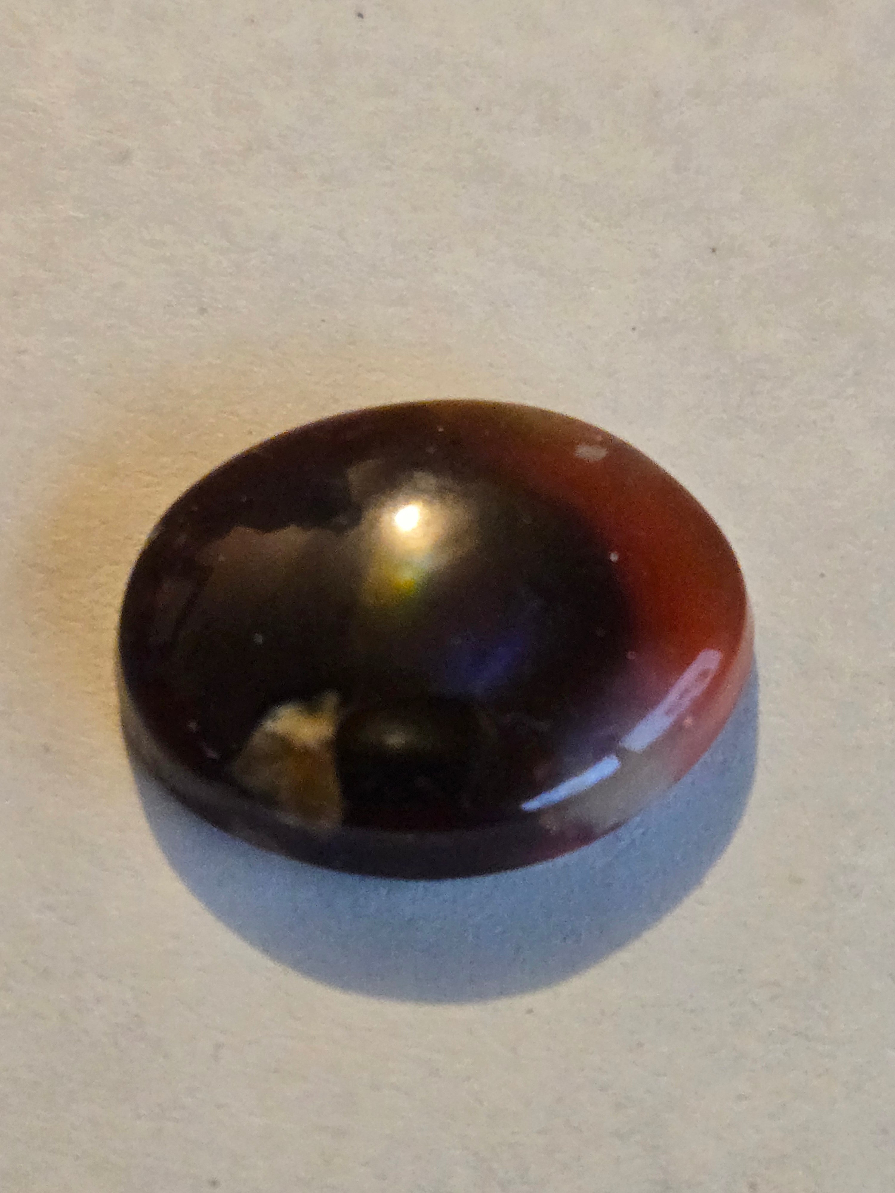 Fire agate cabochon