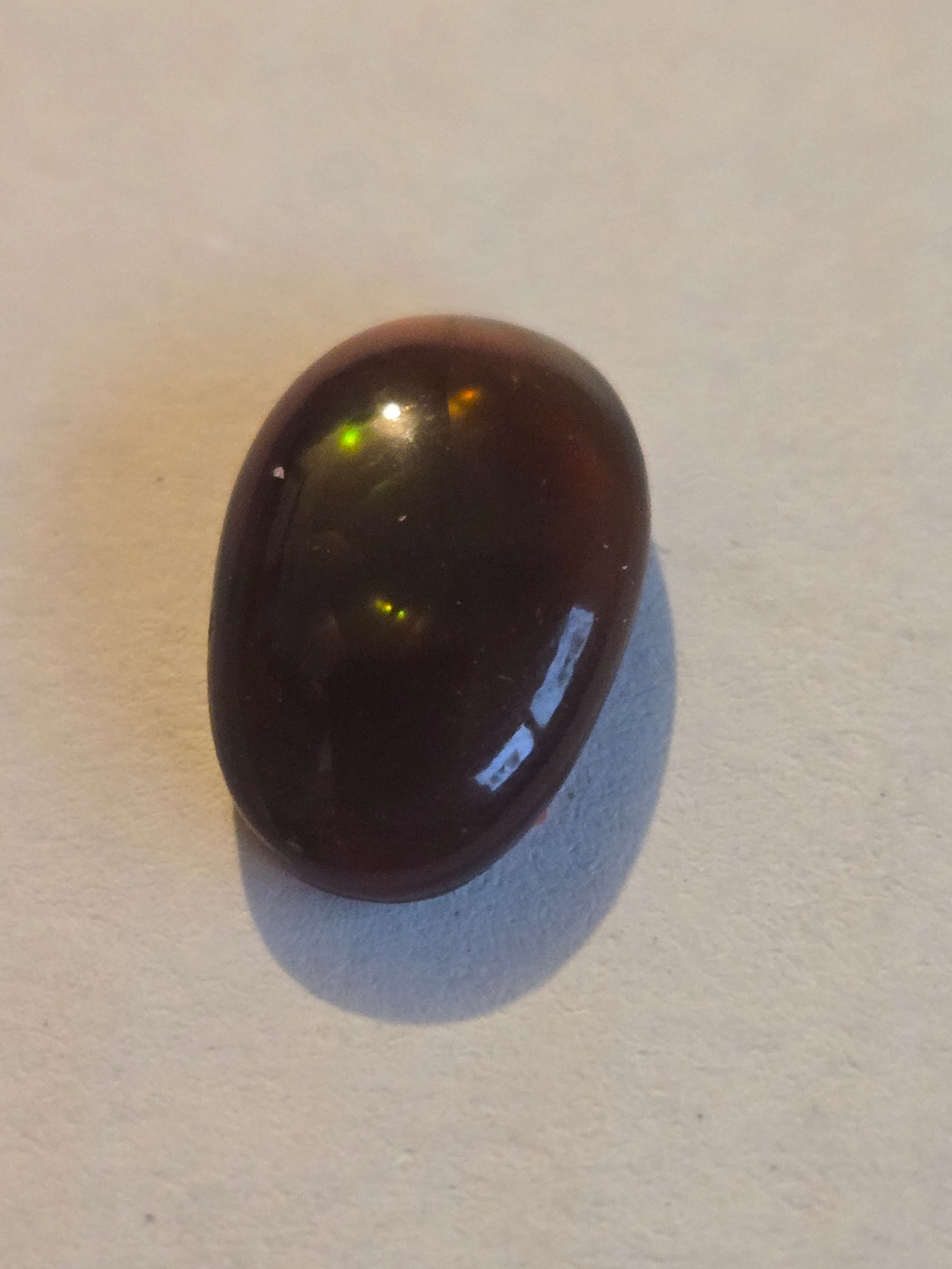 Fire agate cabochon