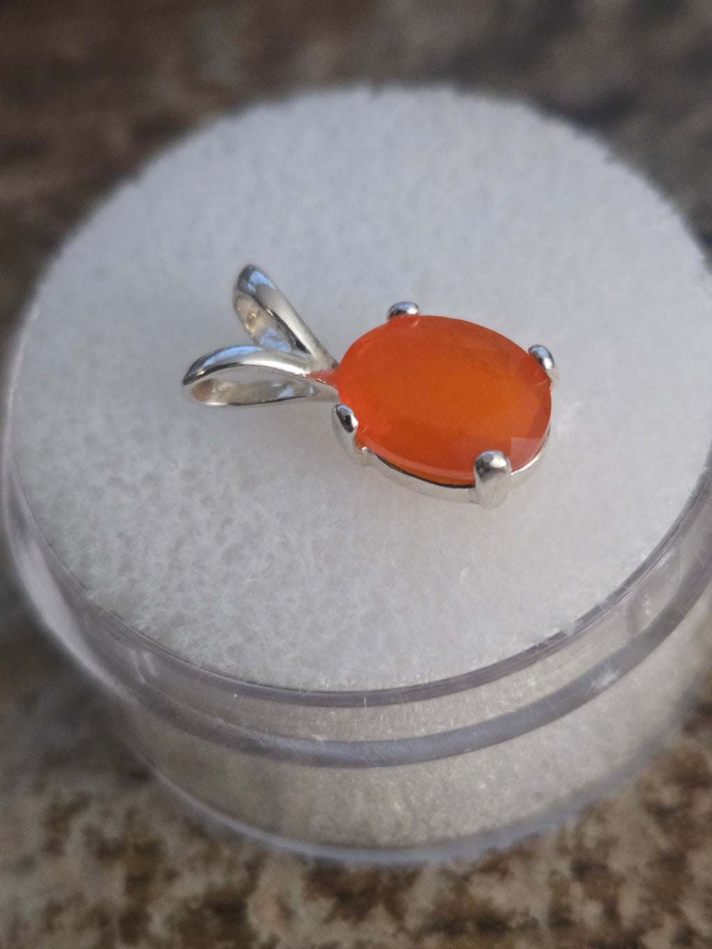 Fire opal pendant