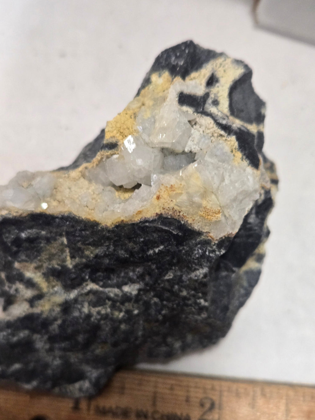 Fluellite with crandallite specimen
