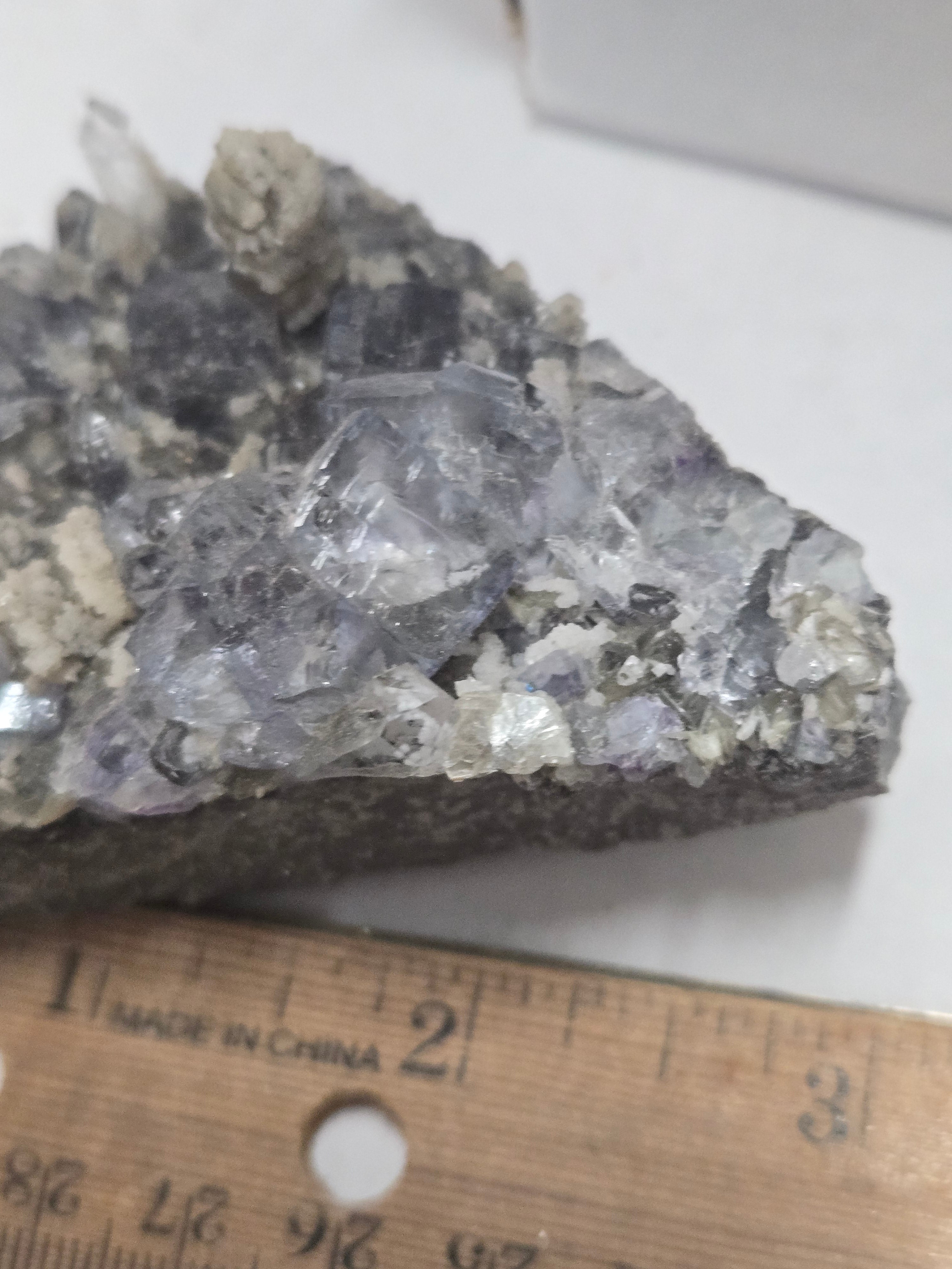 Fluorite mica and quartz