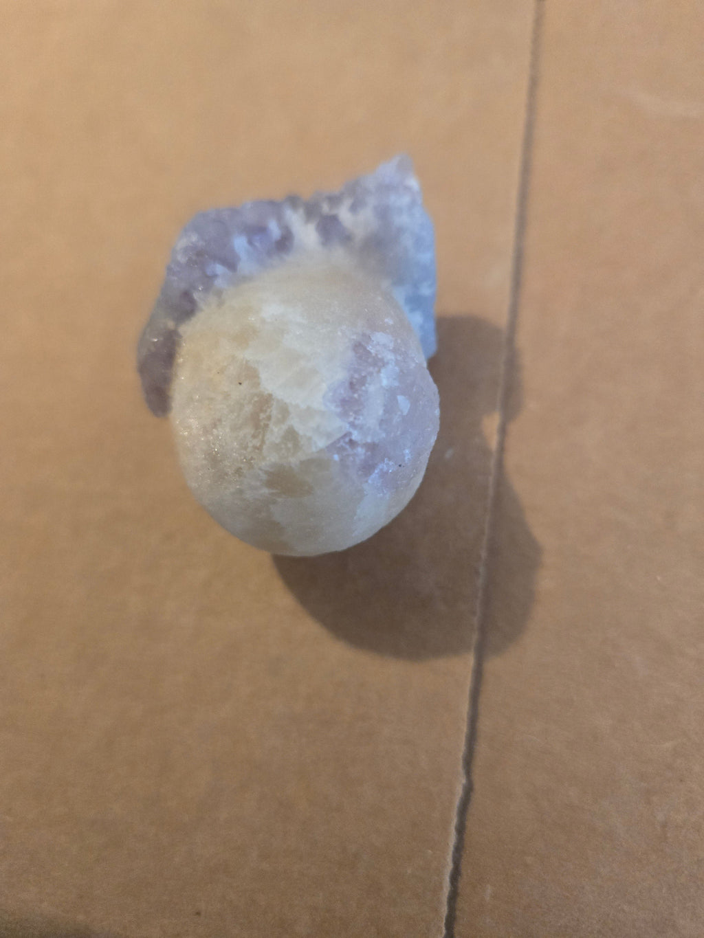 Fluorite on amethyst