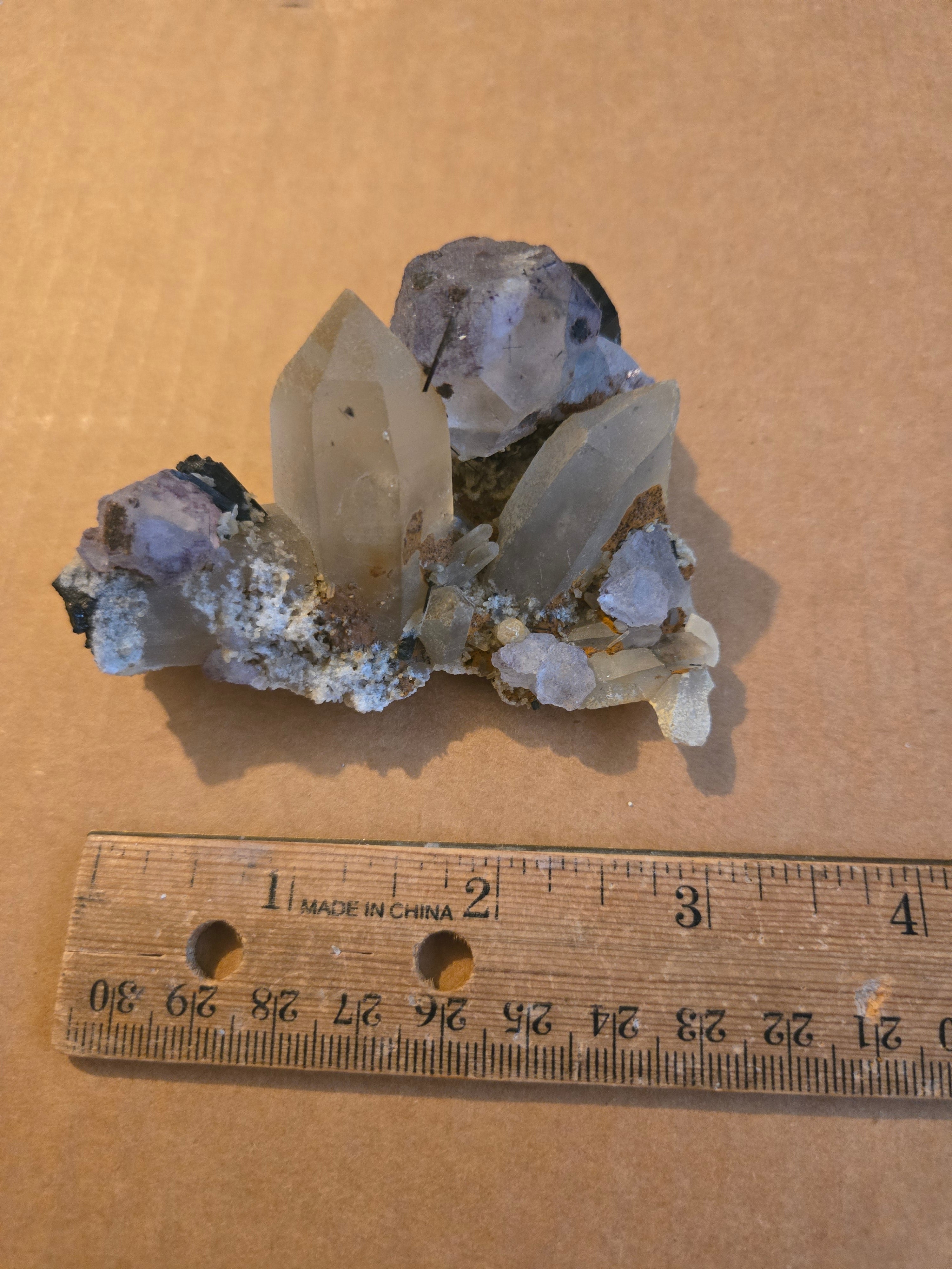 Fluorite Schorl Tourmaline Quartz Cluster