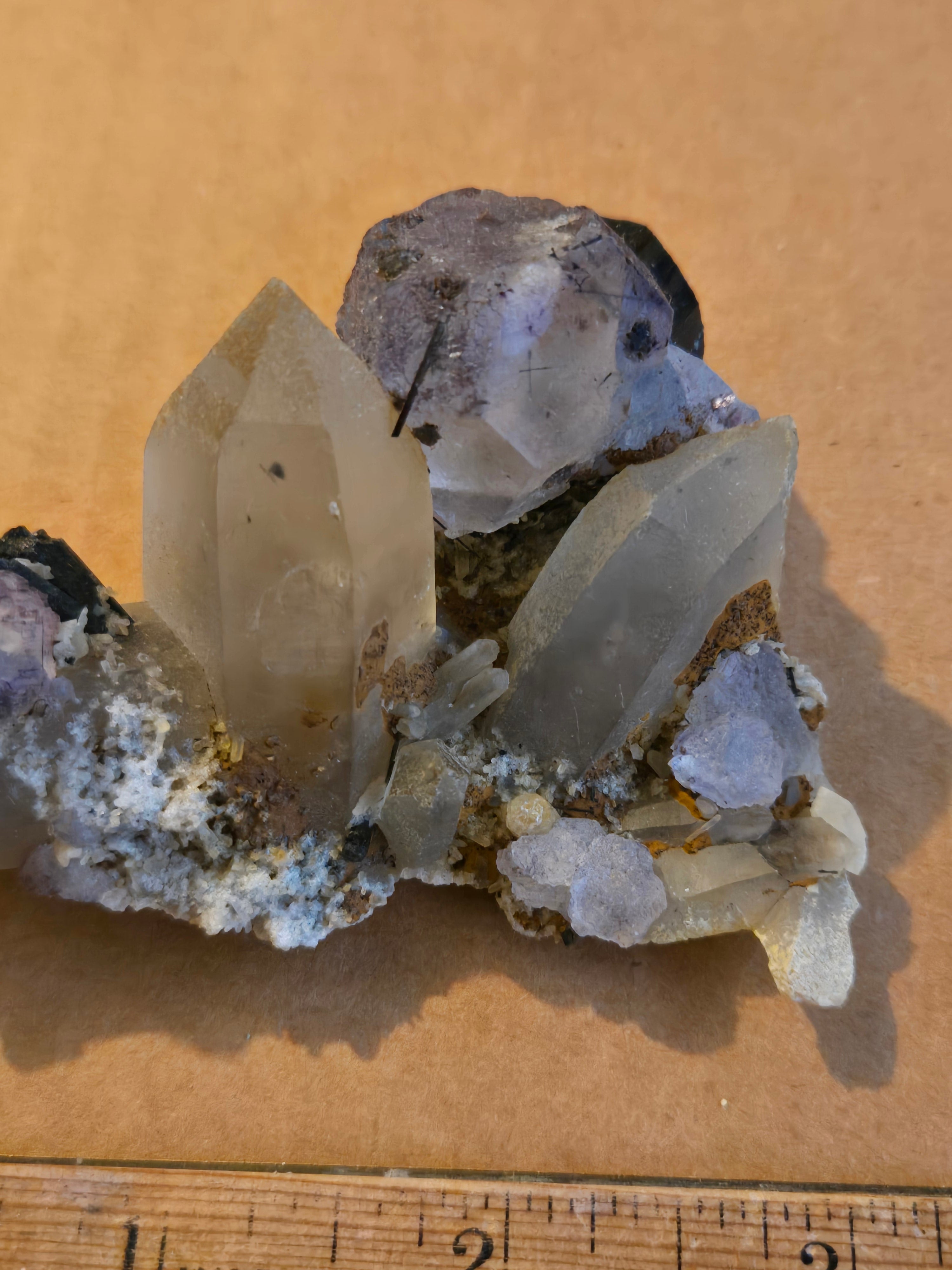 Fluorite Schorl Tourmaline Quartz Cluster