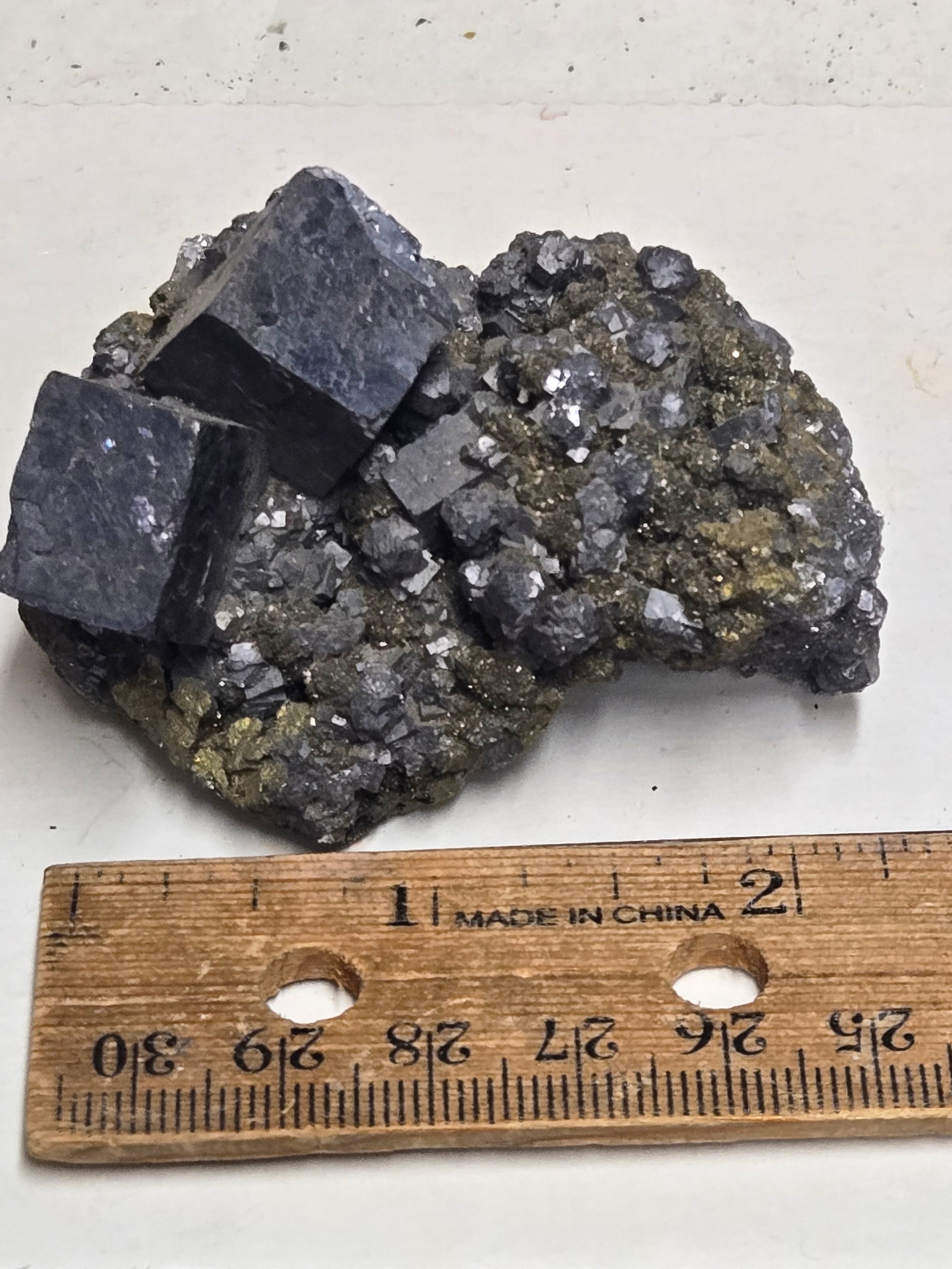 Galena cubes in matrix