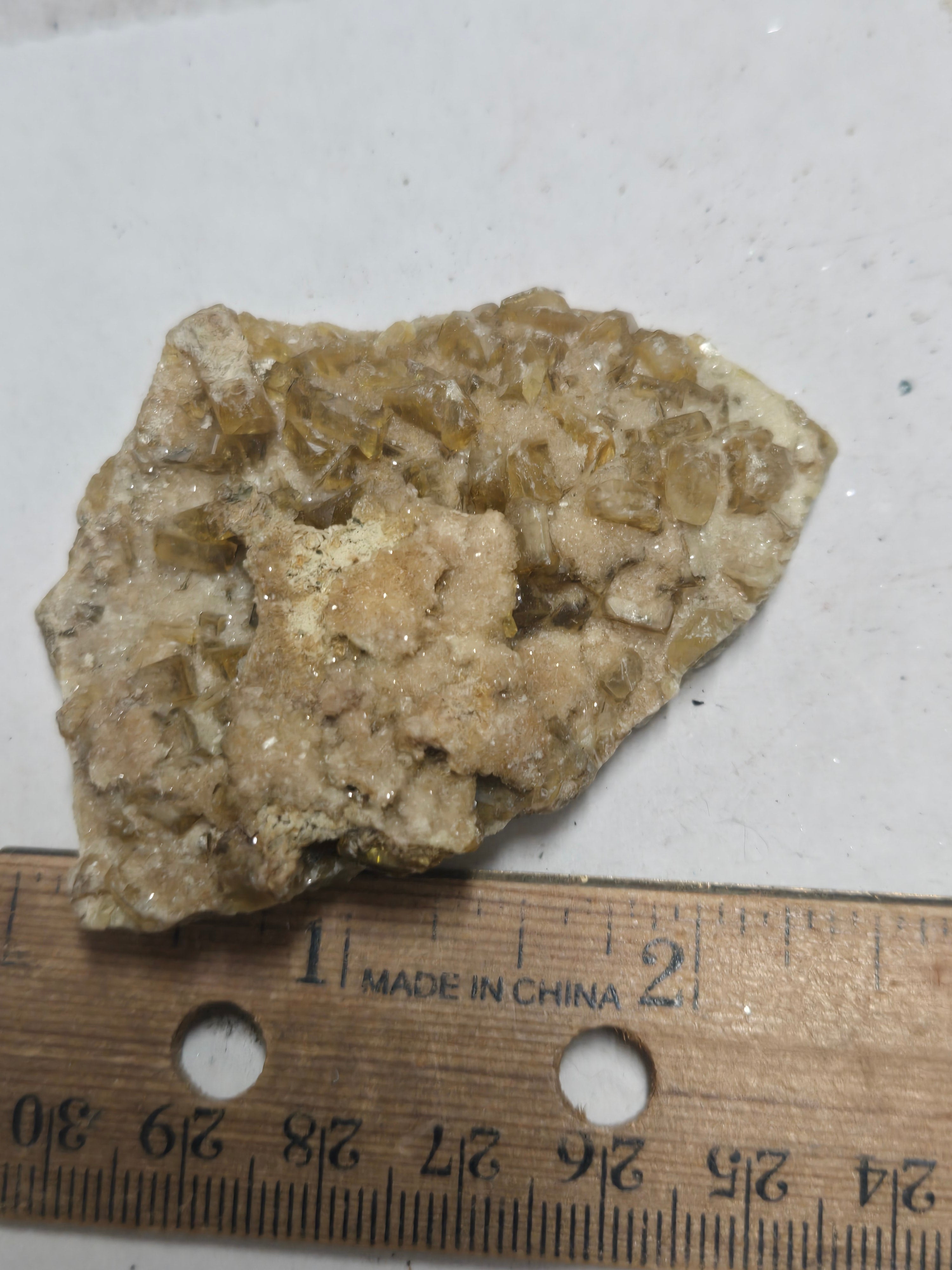 Golden barite cluster