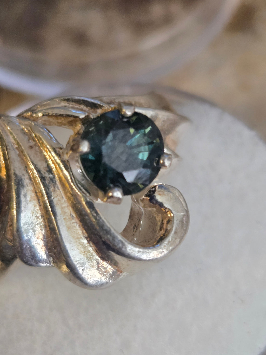 Green Sapphire Fancy Ring