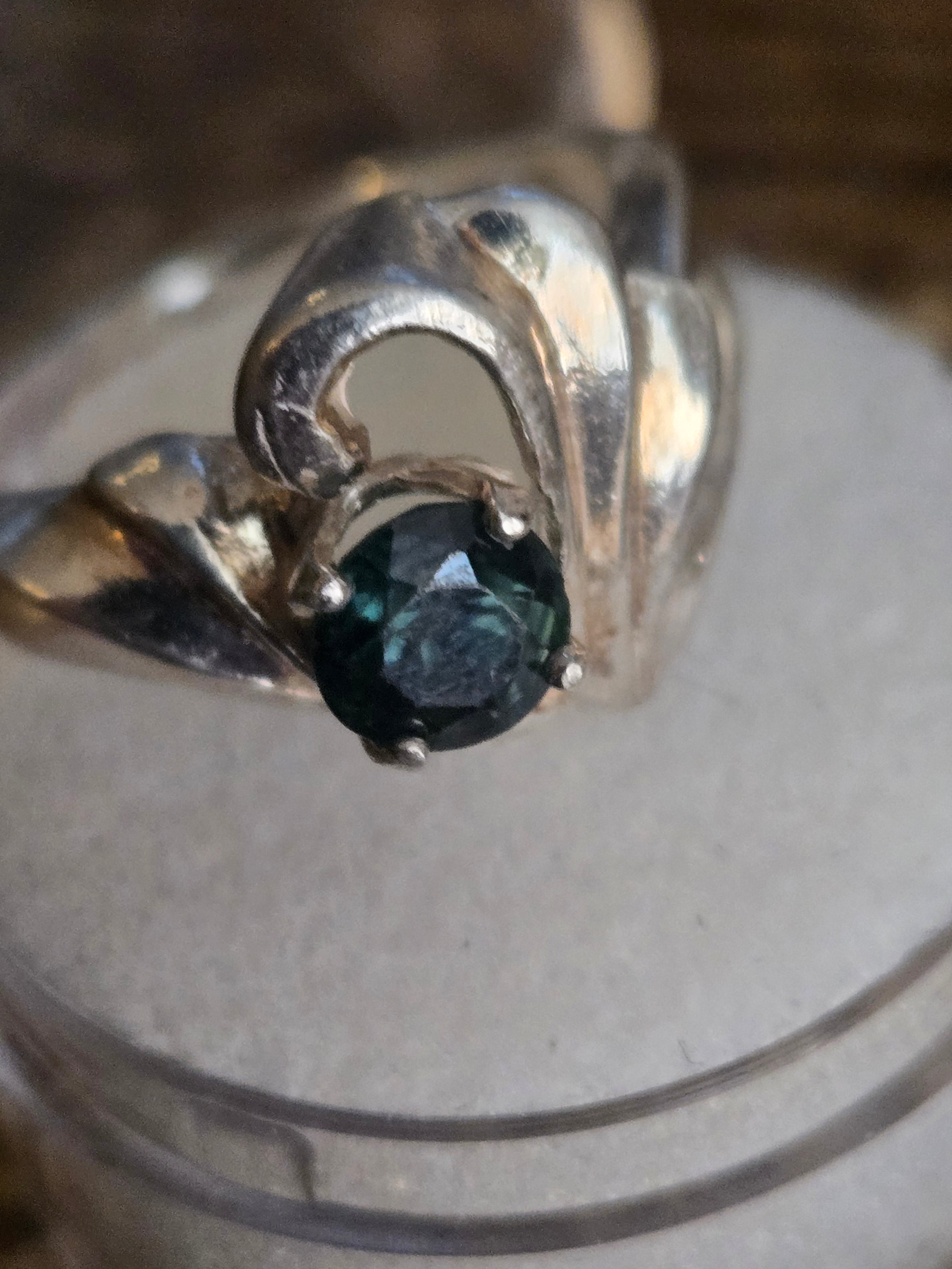Green Sapphire Fancy Ring
