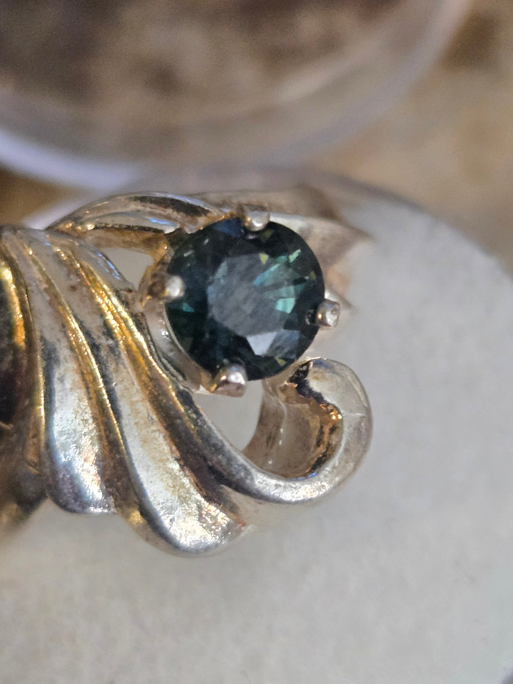 Green Sapphire Fancy Ring