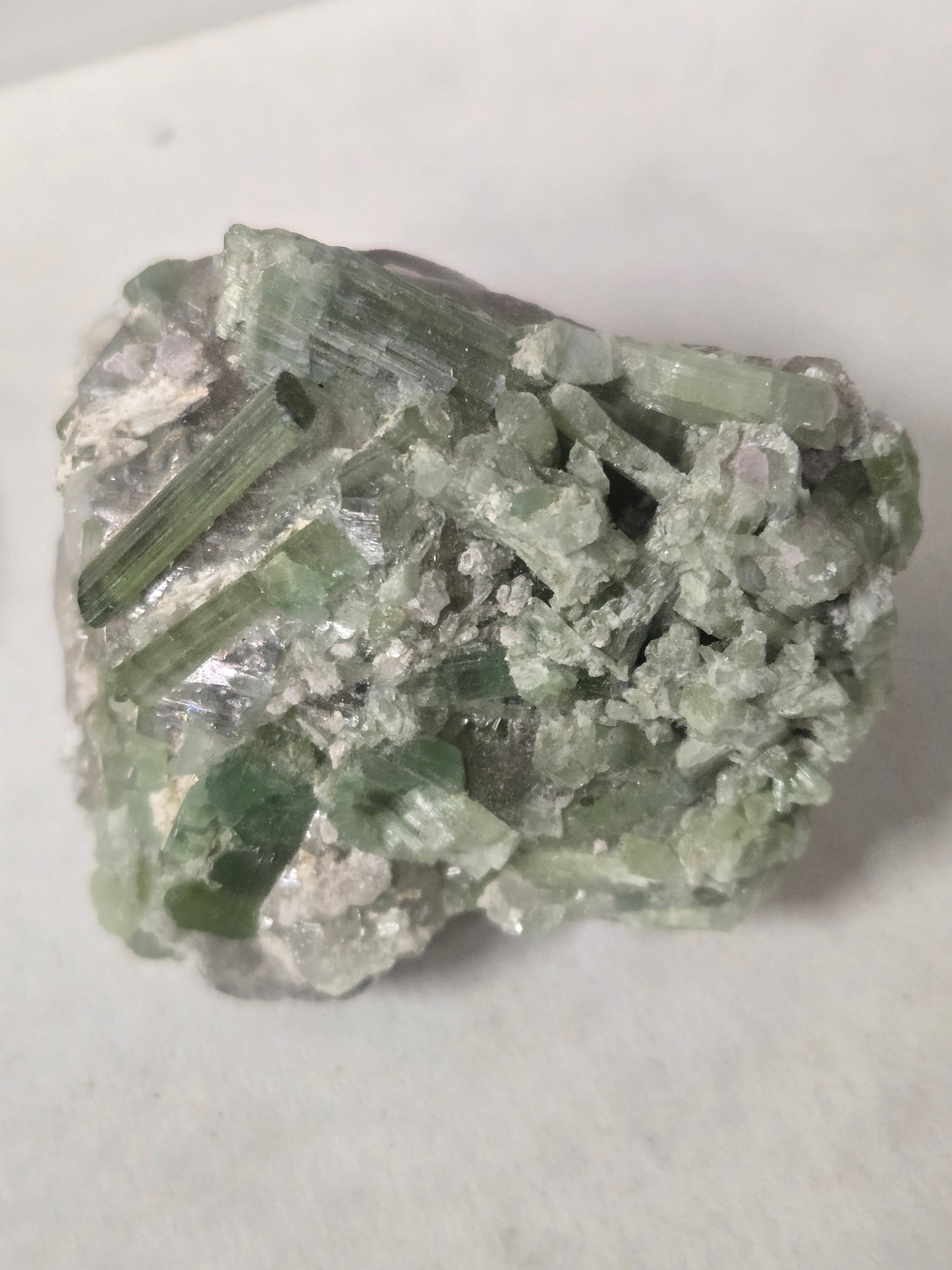 Green Tourmaline Cluster