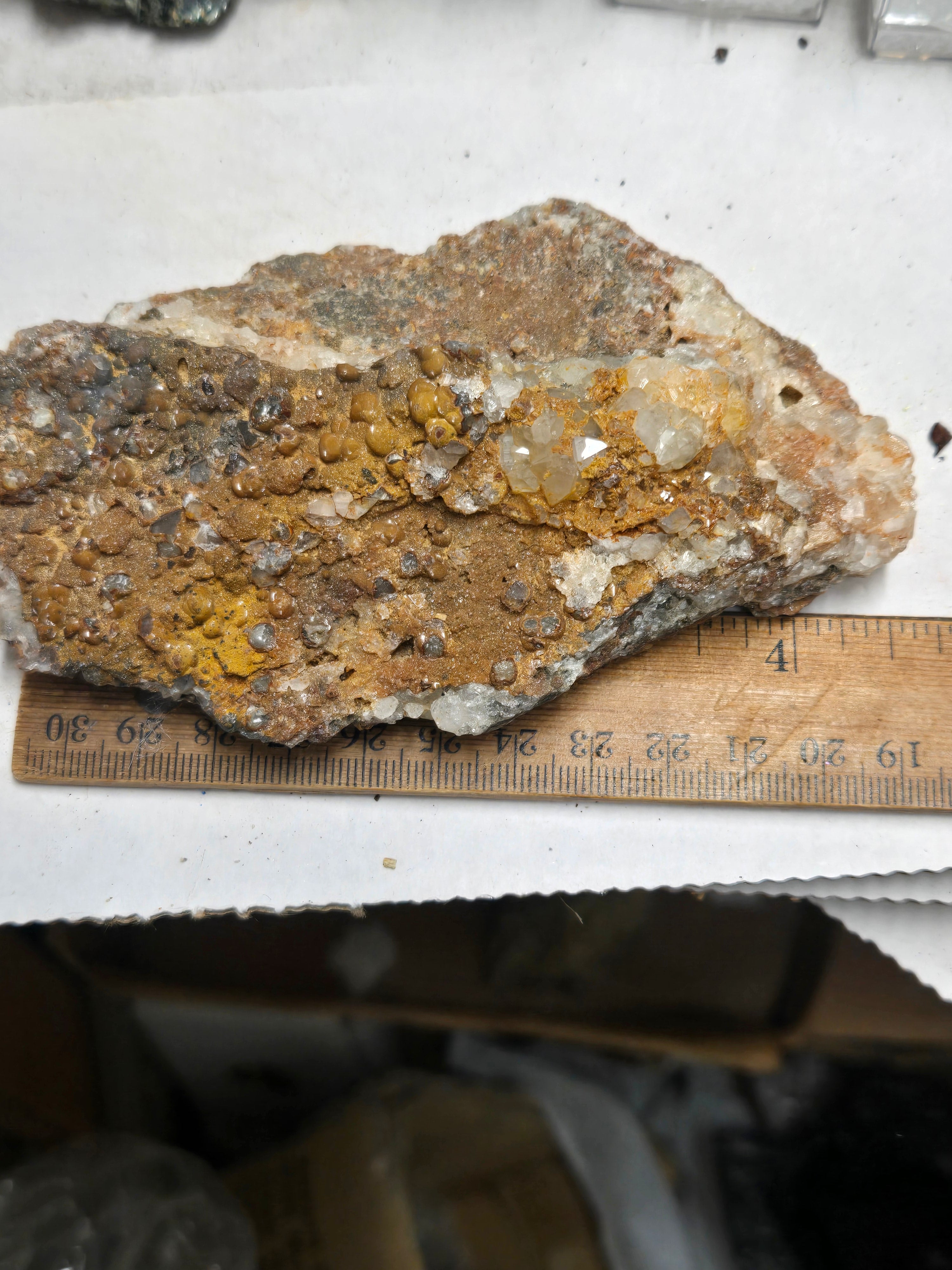 Greenockite included smithsonite Turkey fat