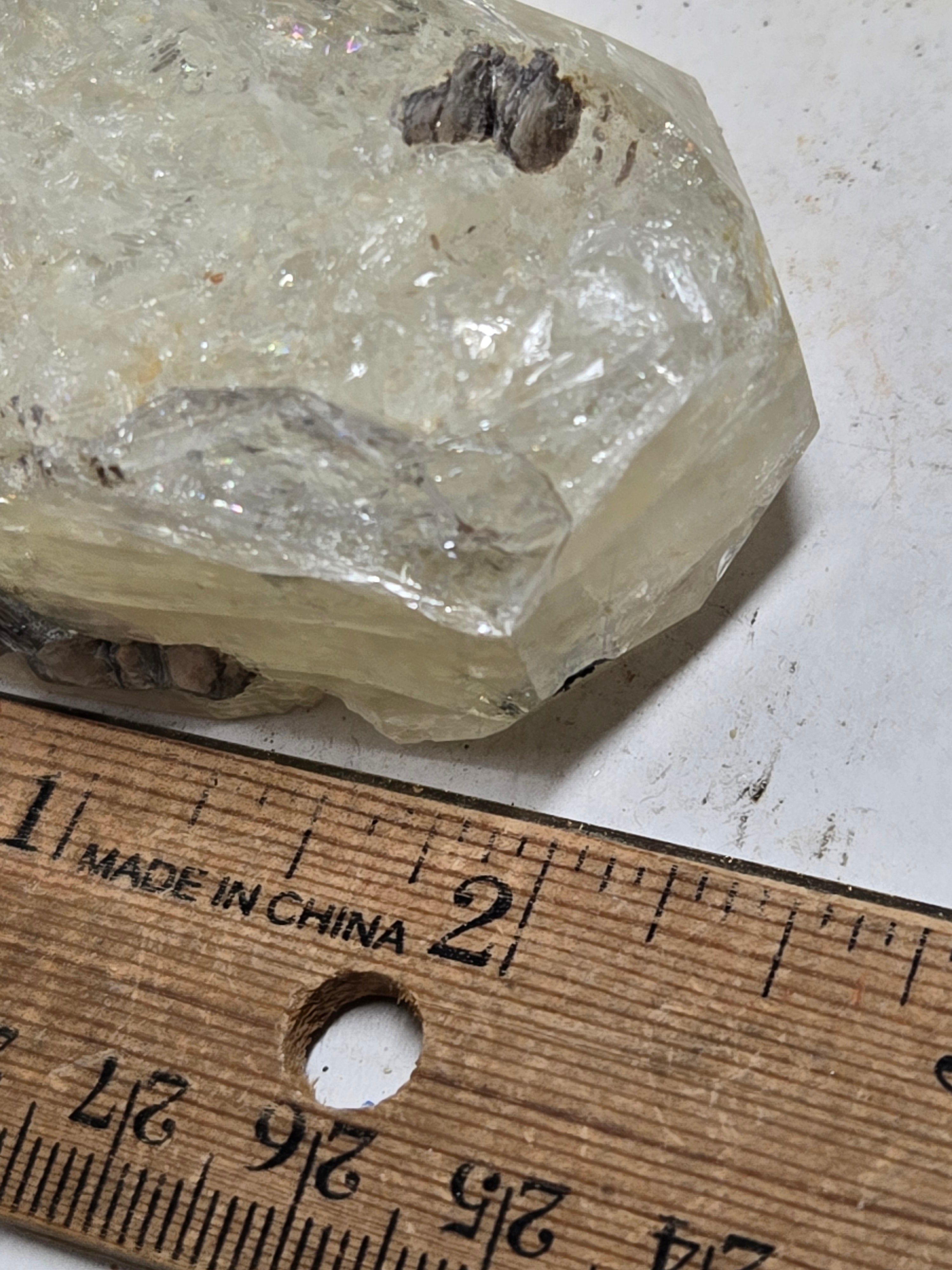 Double terminated heliodor crystal