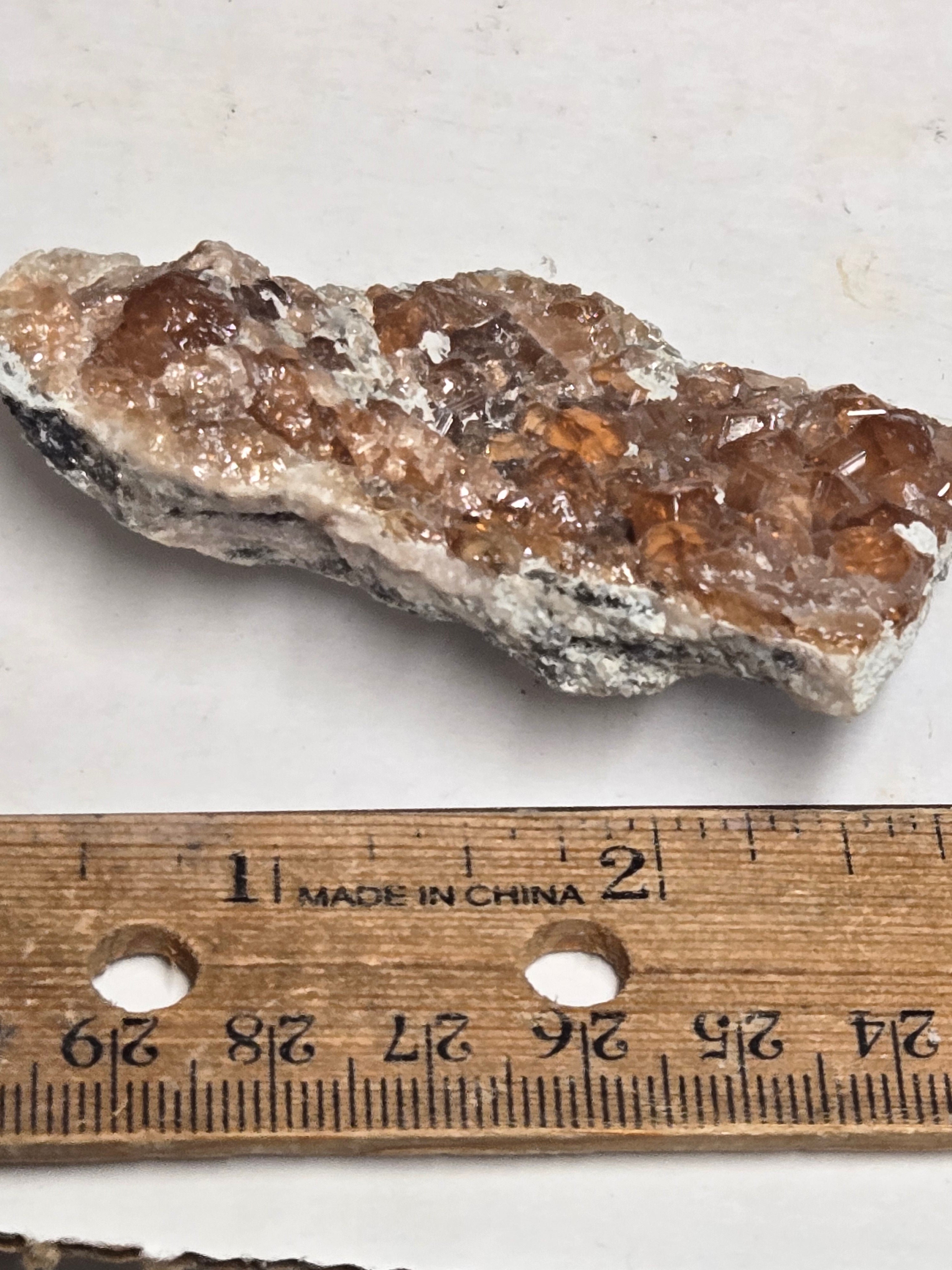 Hessonite garnet specimen
