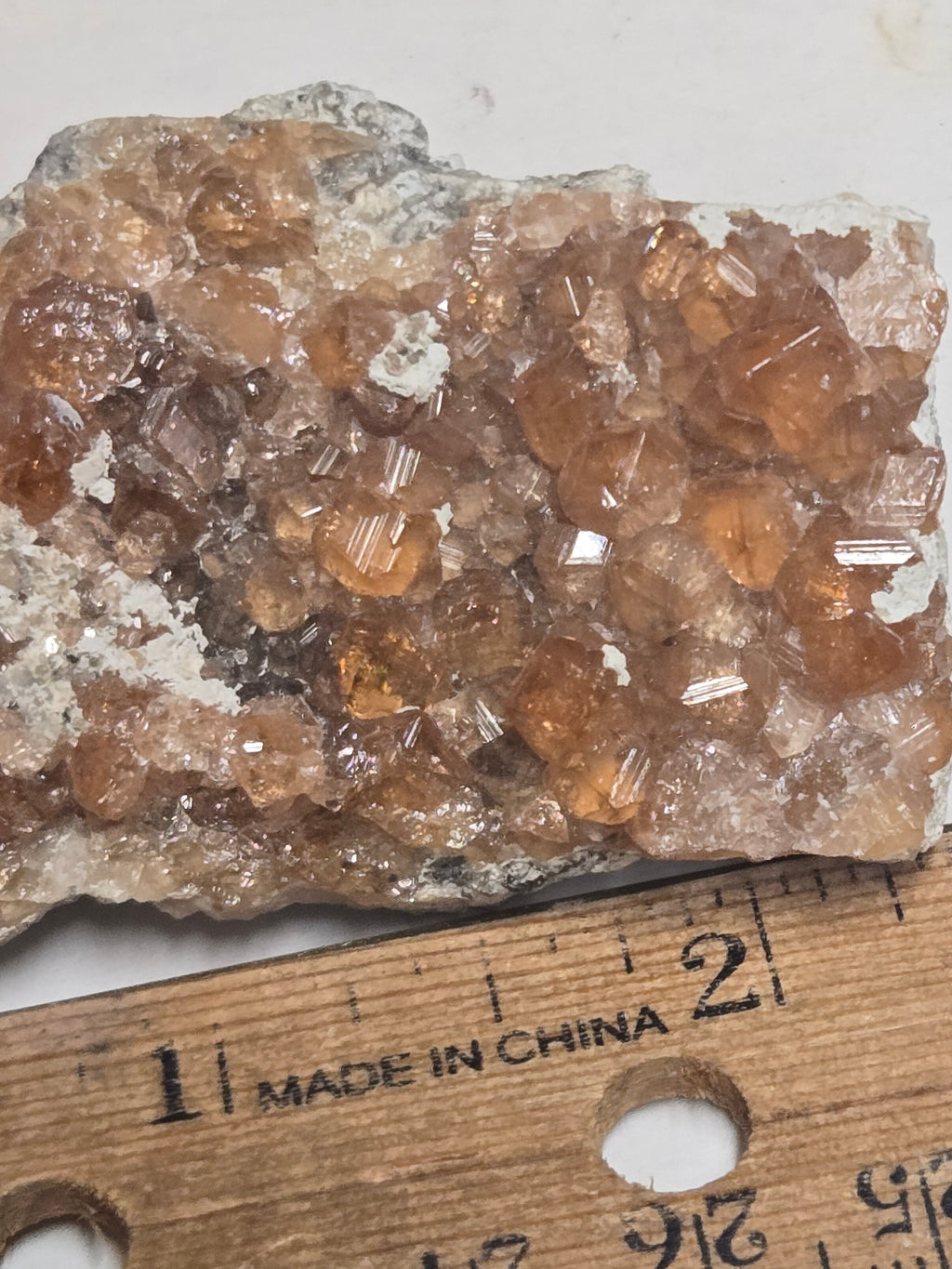 Hessonite garnet specimen