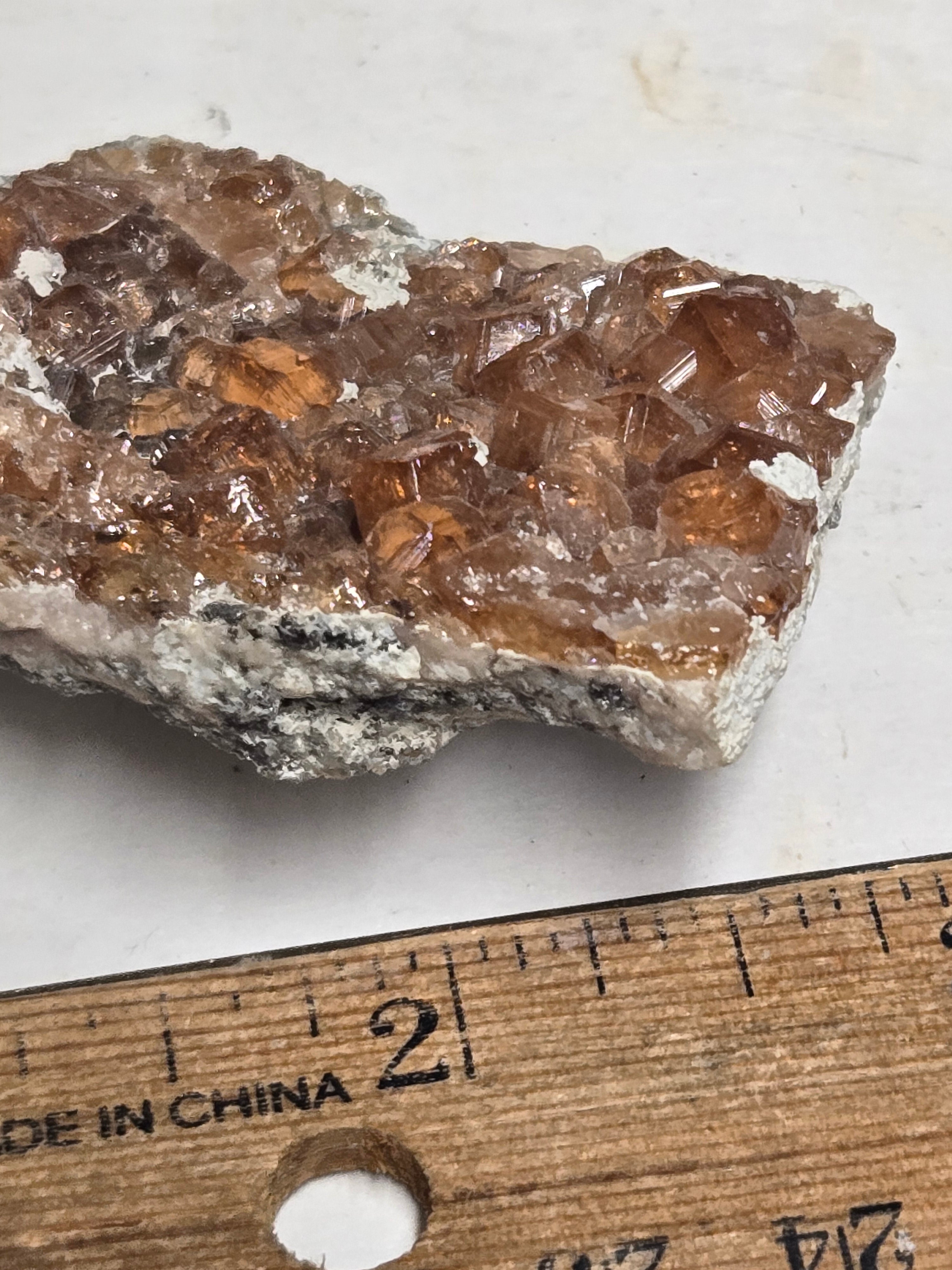 Hessonite garnet specimen