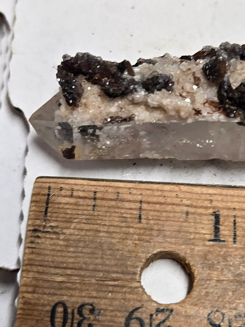 Hubeite on Quartz