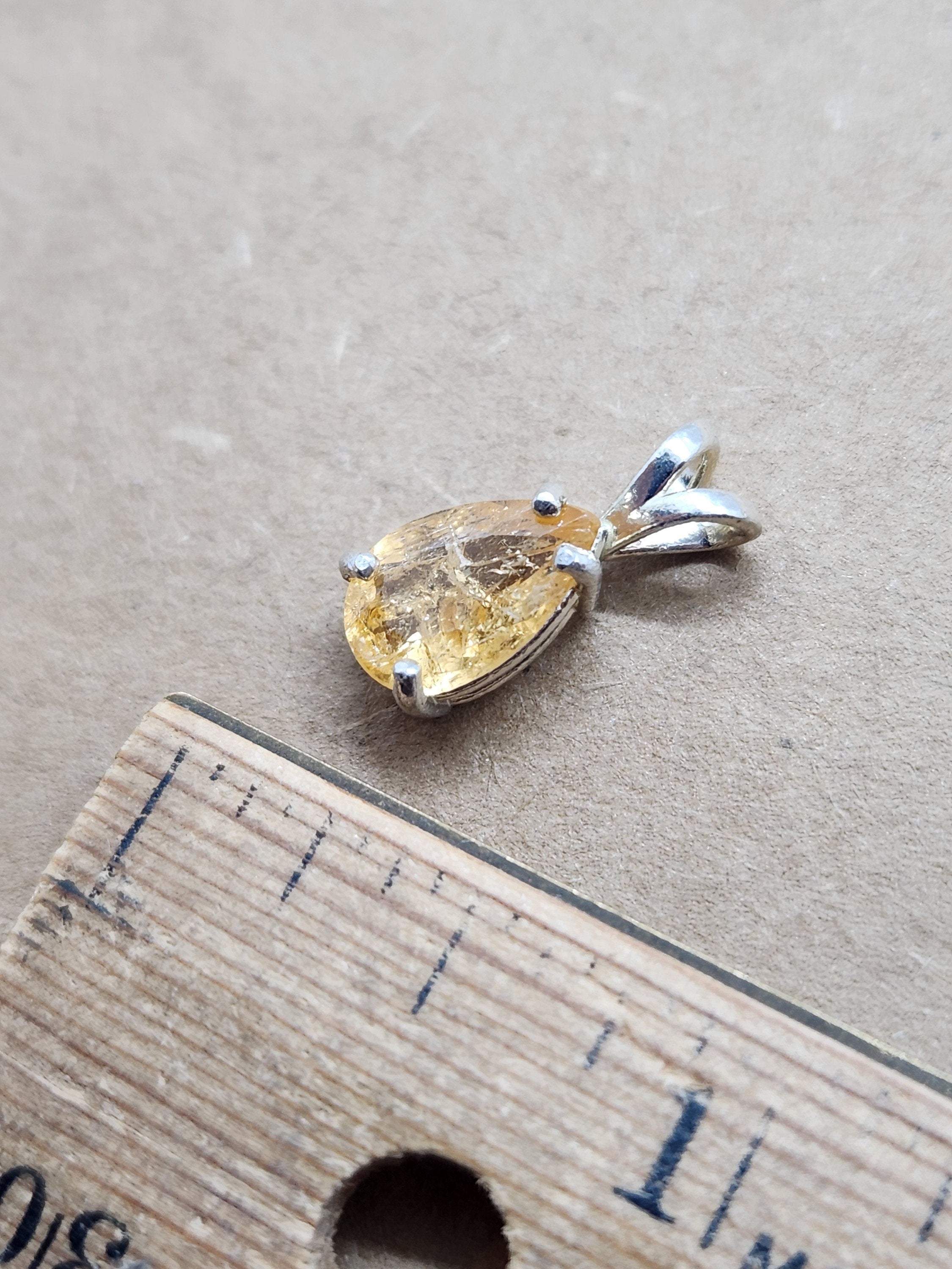 Imperial Topaz Pear Pendant