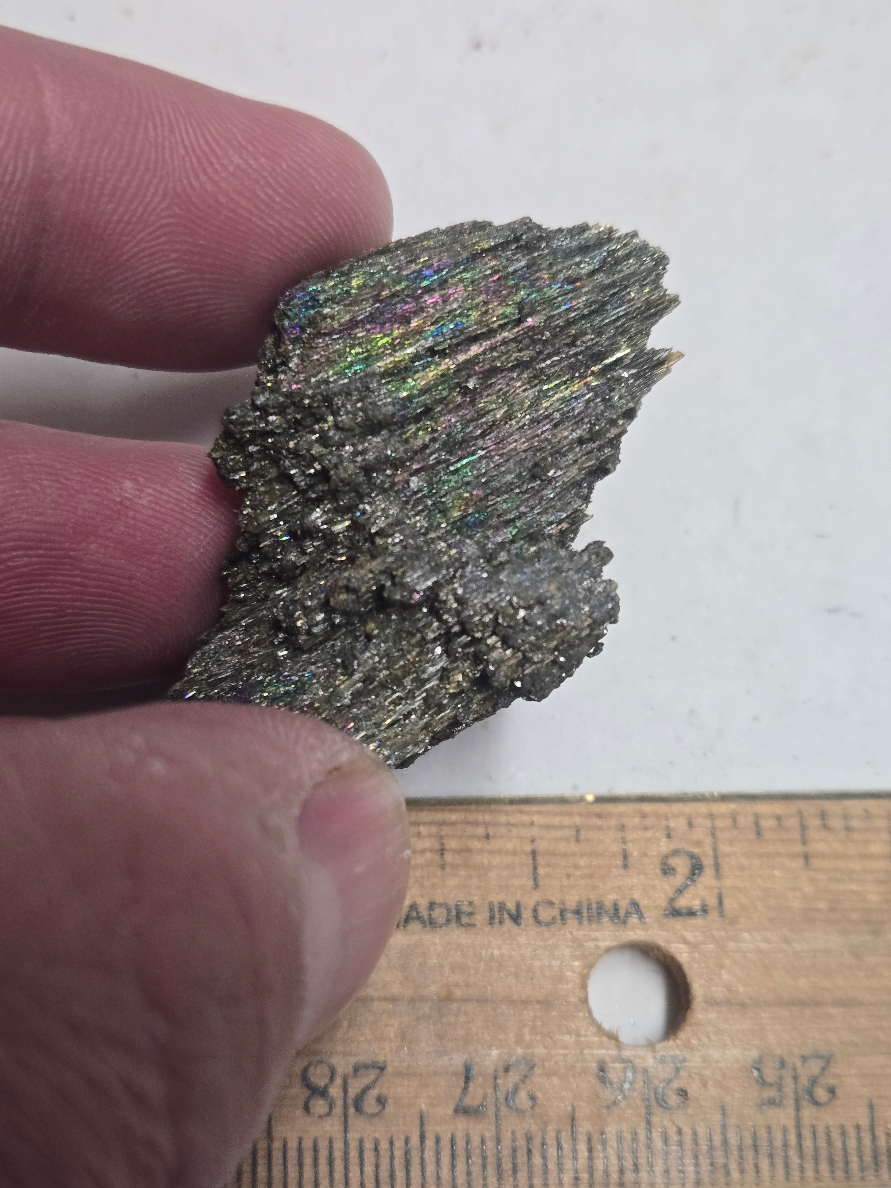 Iridescent Berthierite specimen
