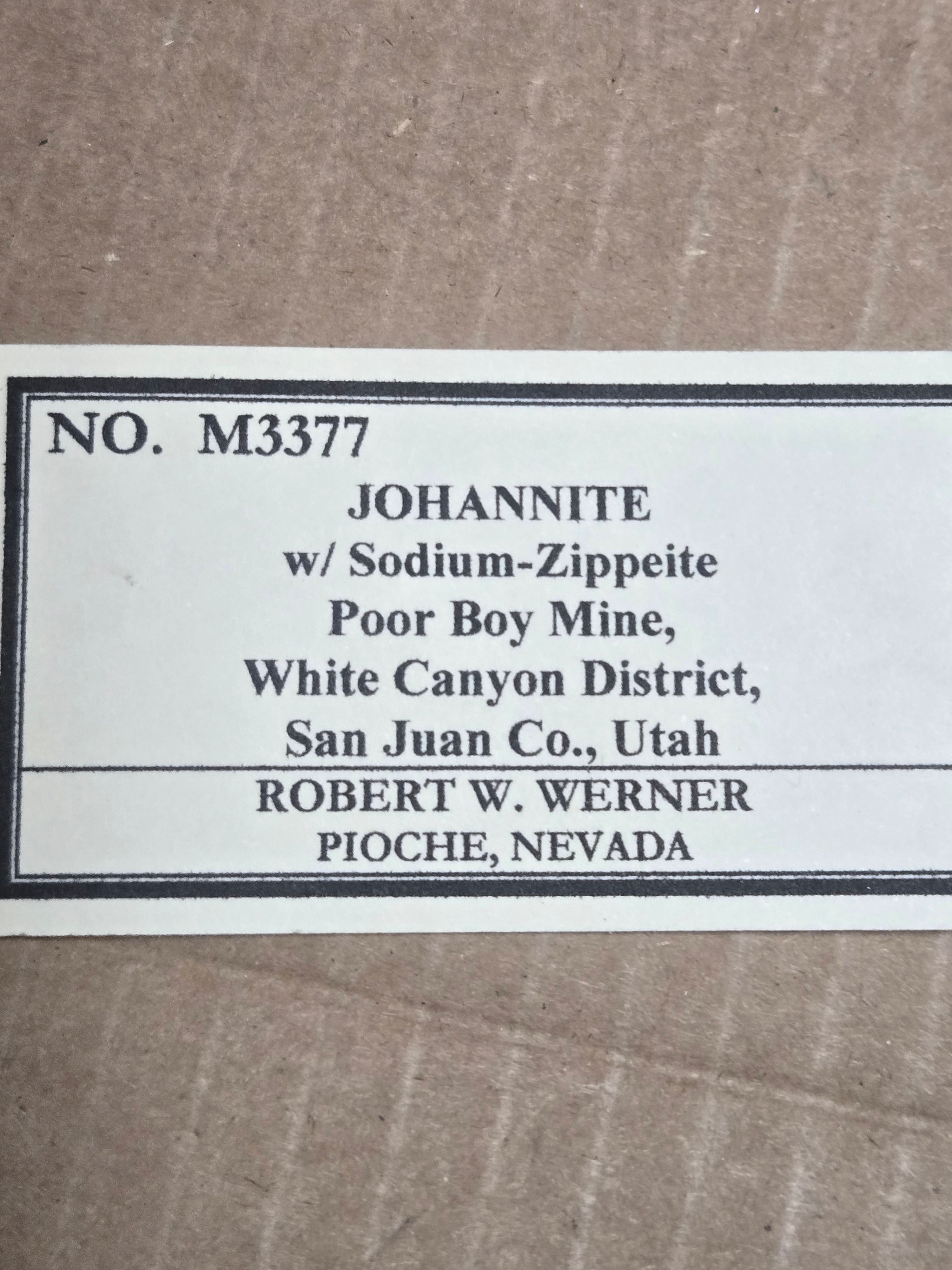 Johannite with Sodium Zippeite