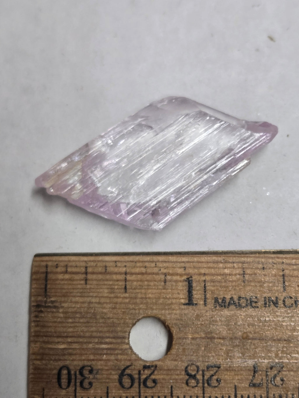Kunzite crystal