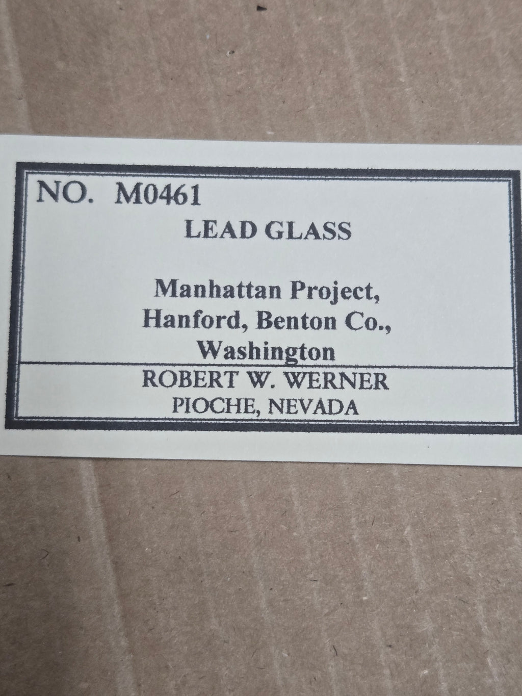 Lead glass