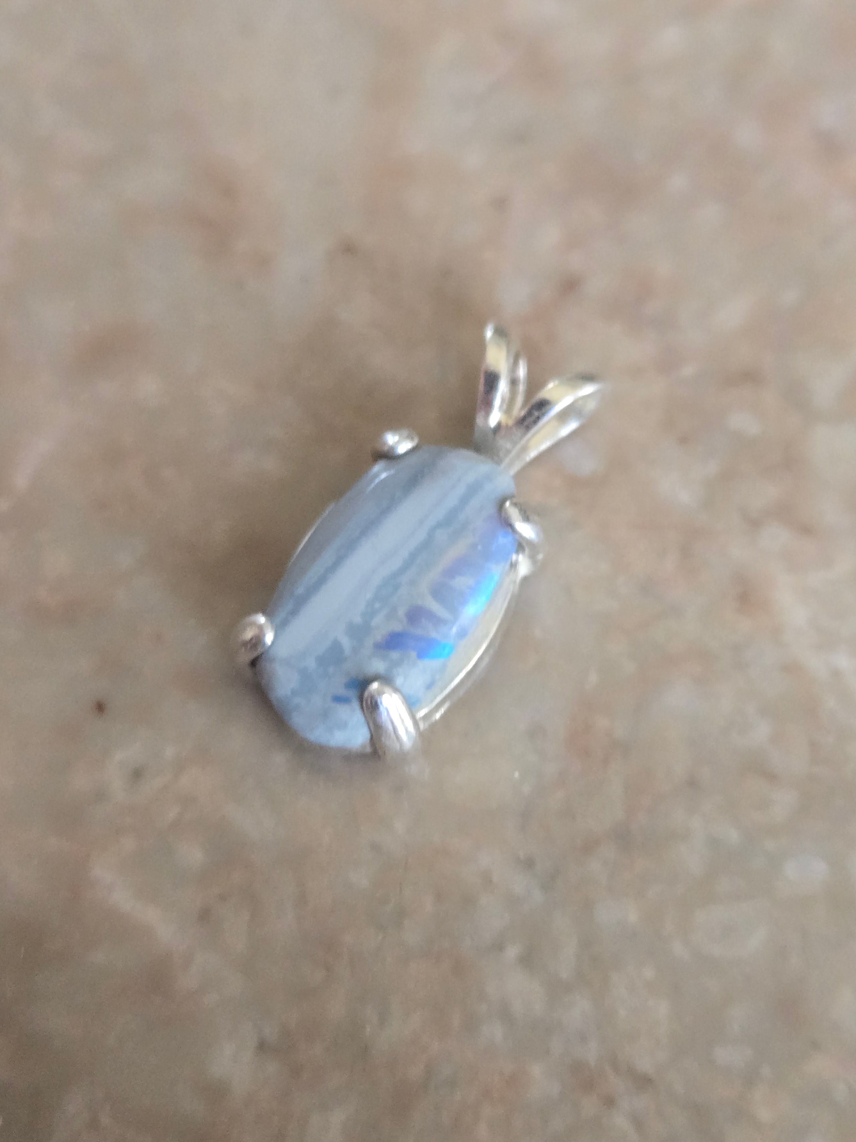 Lightning Ridge Australian Black Opal Pendant