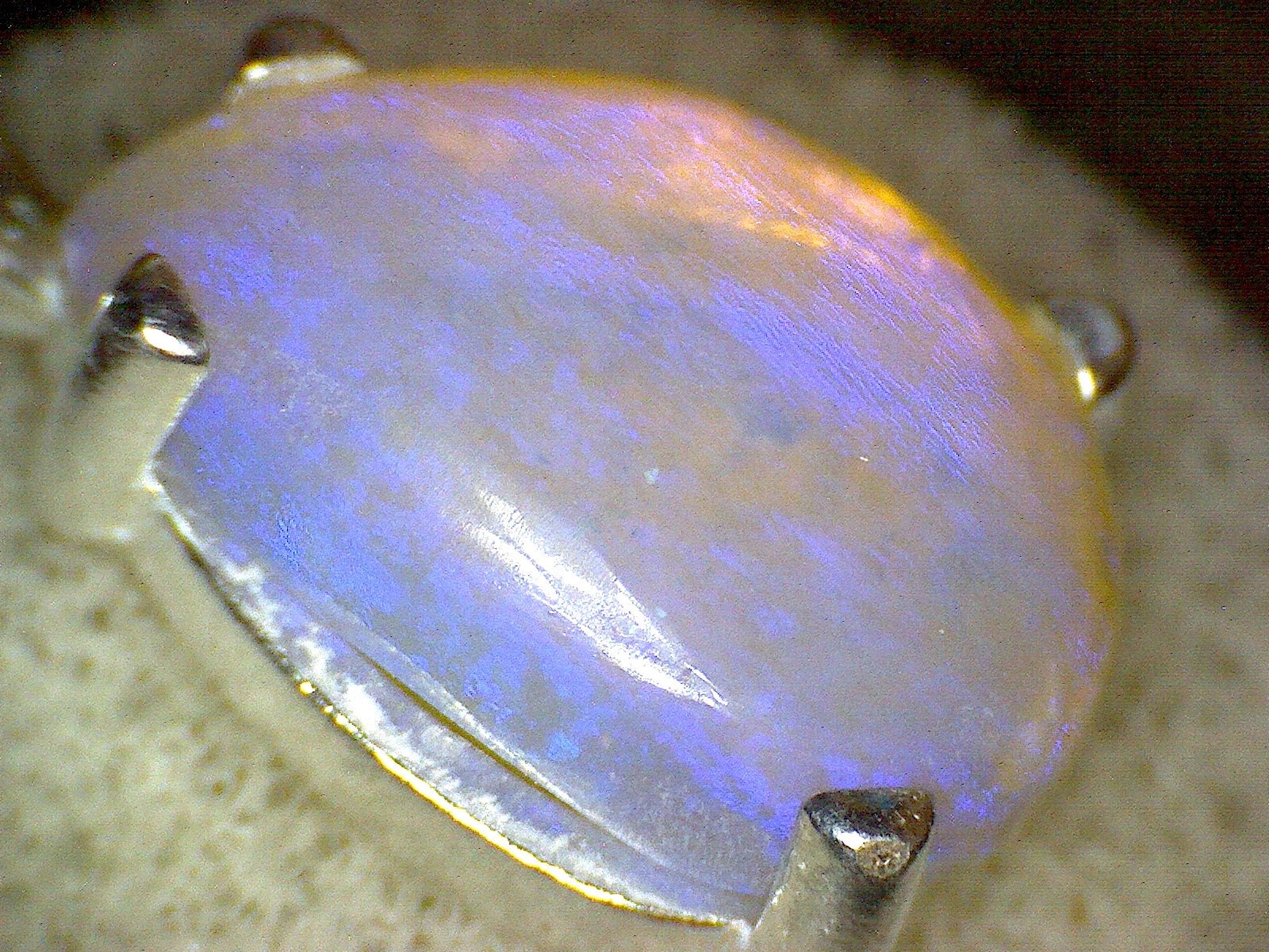 Lightning Ridge Australian Pear Black Opal Pendant